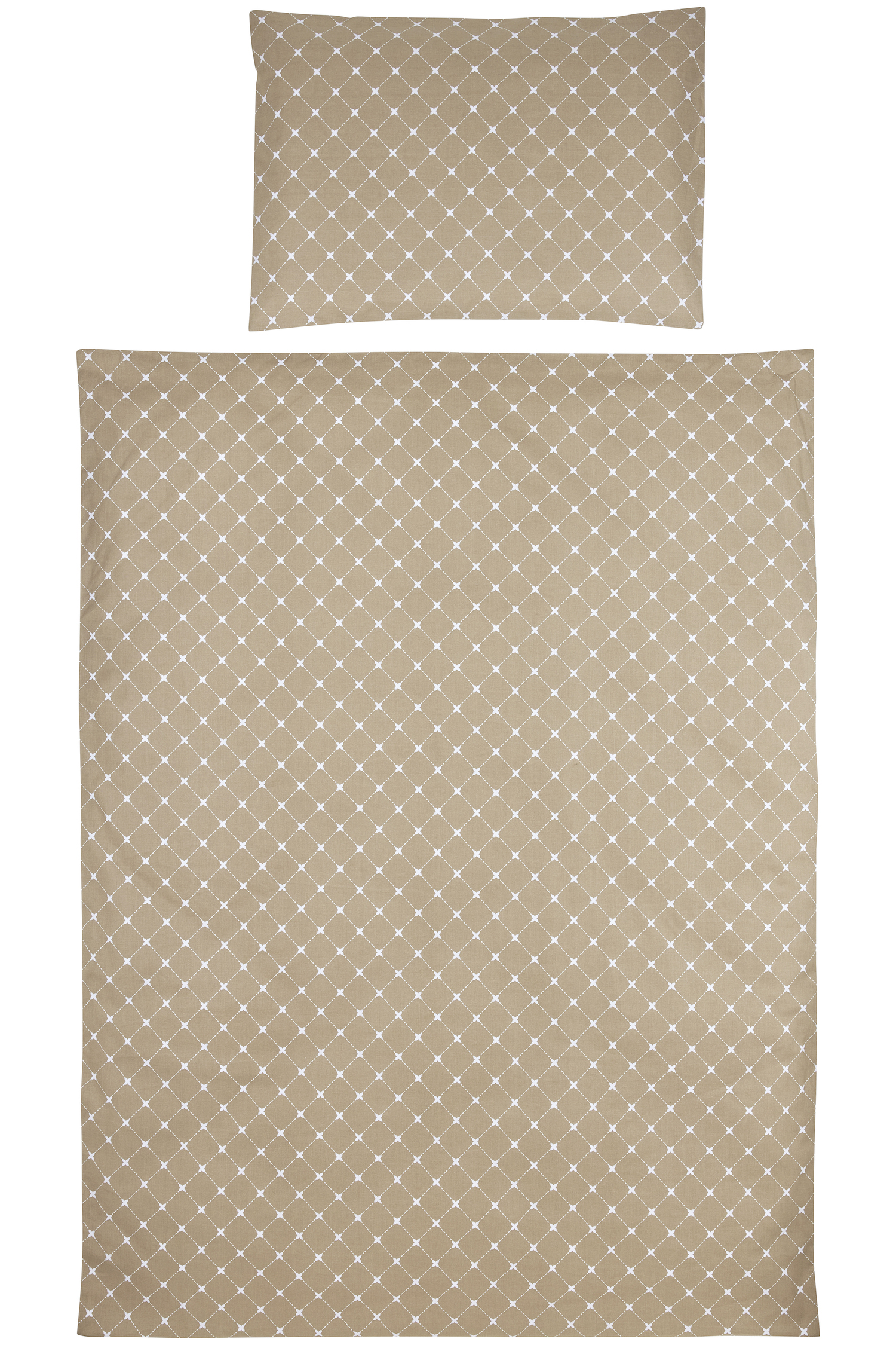 Duvet cover + pillowcase juniorbed Louis - taupe - 120x150cm