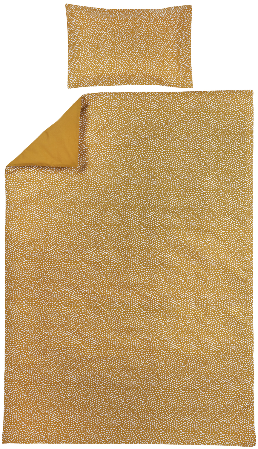 Dekbedovertrek eenpersoons Cheetah/Uni - honey gold - 140x200/220cm
