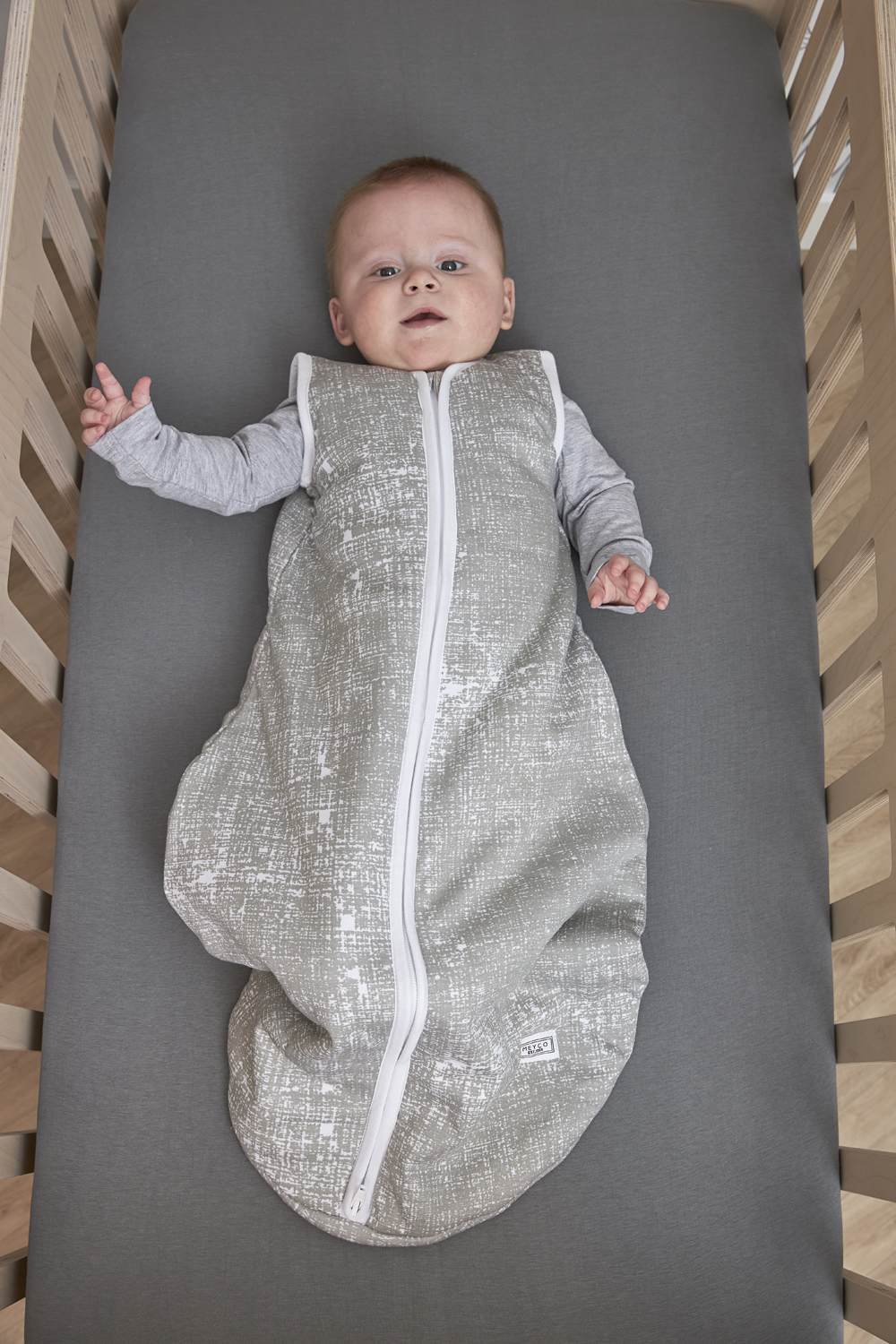 Schlafsack Rund Fine Lines - grey - 110cm - 0.5 TOG