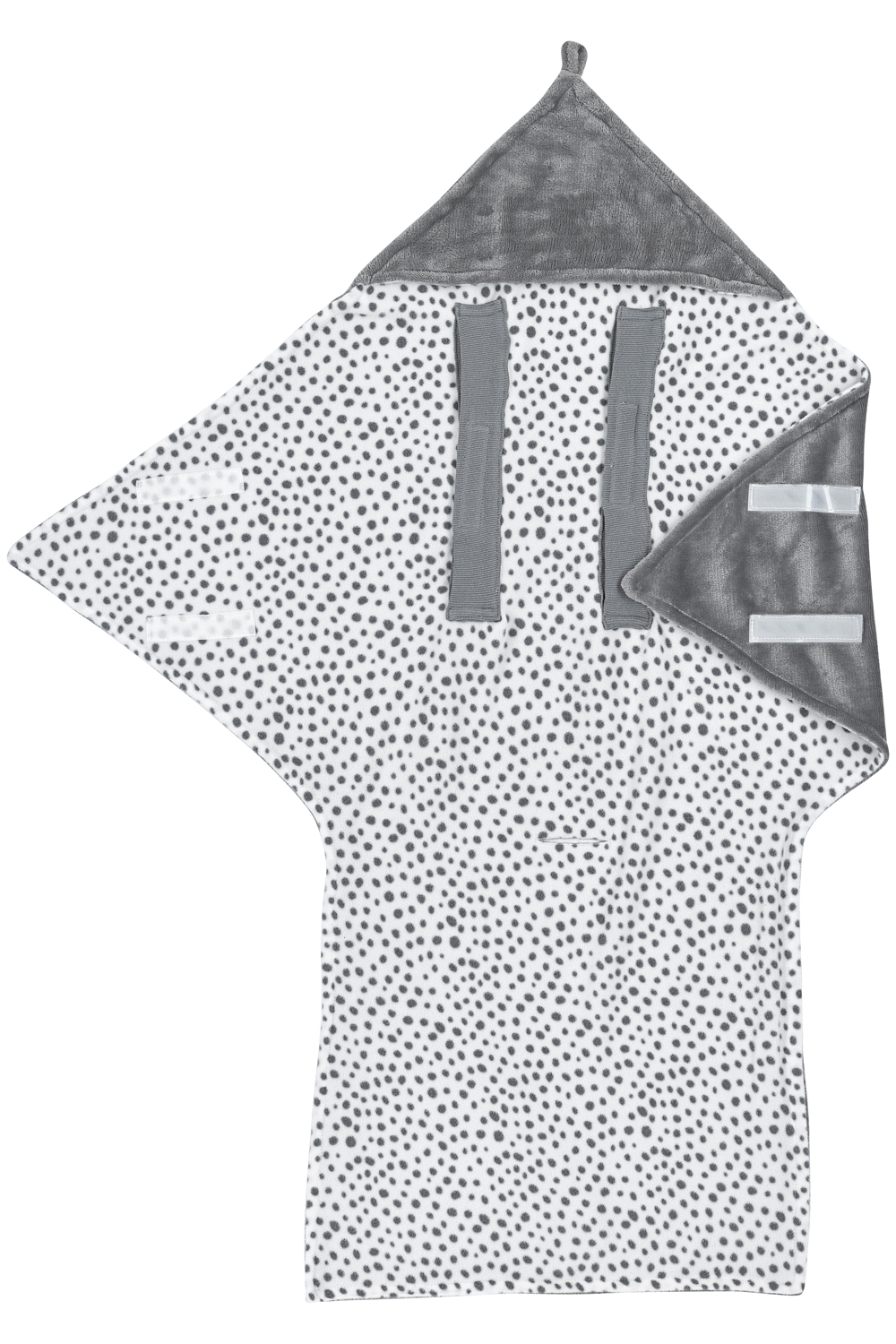 Wrap blanket fleece Cheetah - grey