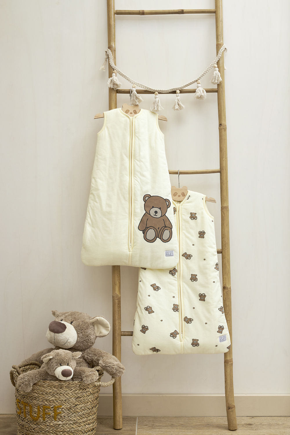 Schlafsack Gefüttert 2er pack Teddy Bear - soft yellow - 110cm