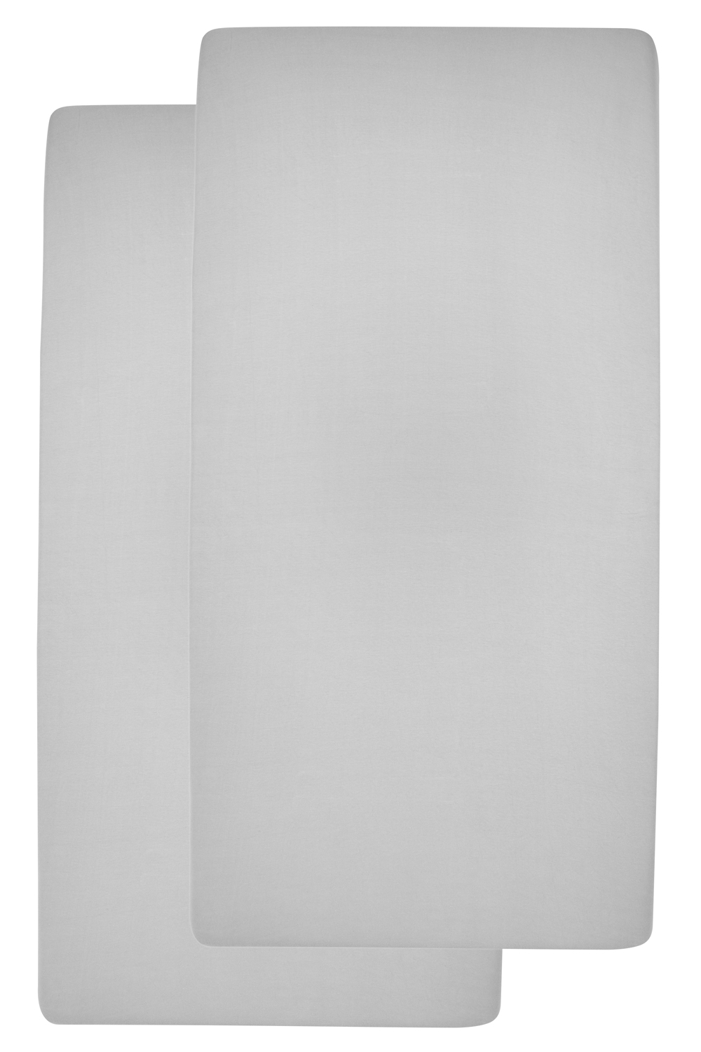 Hoeslaken ledikant 2-pack Uni - light grey - 60x120cm