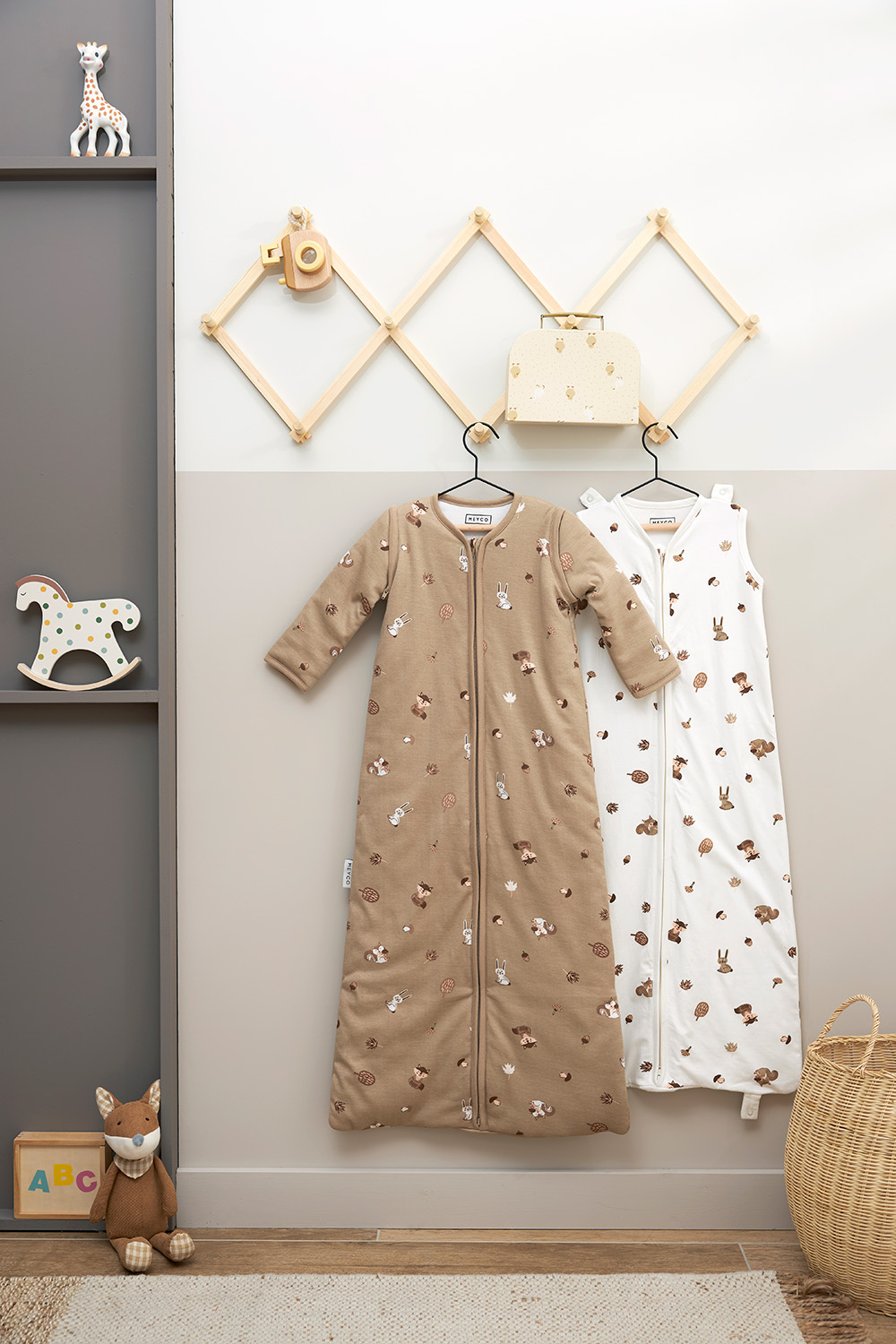 Baby slaapzak 4 seizoenen Forest Animals - sand - 3.0 TOG