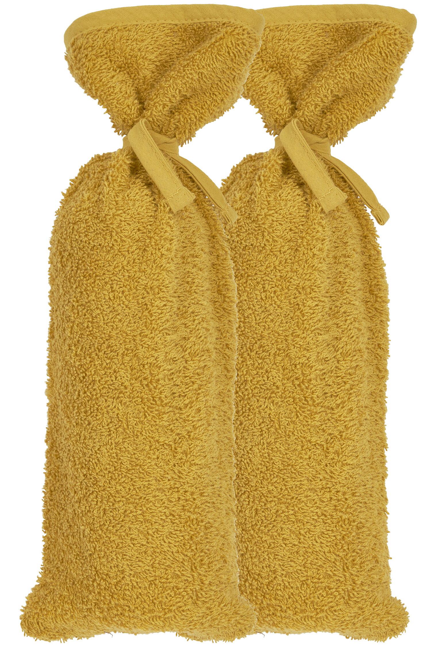 Hot Water Bottle Cover Basic Terry 2-pack - Honey Gold - 13xh35cm