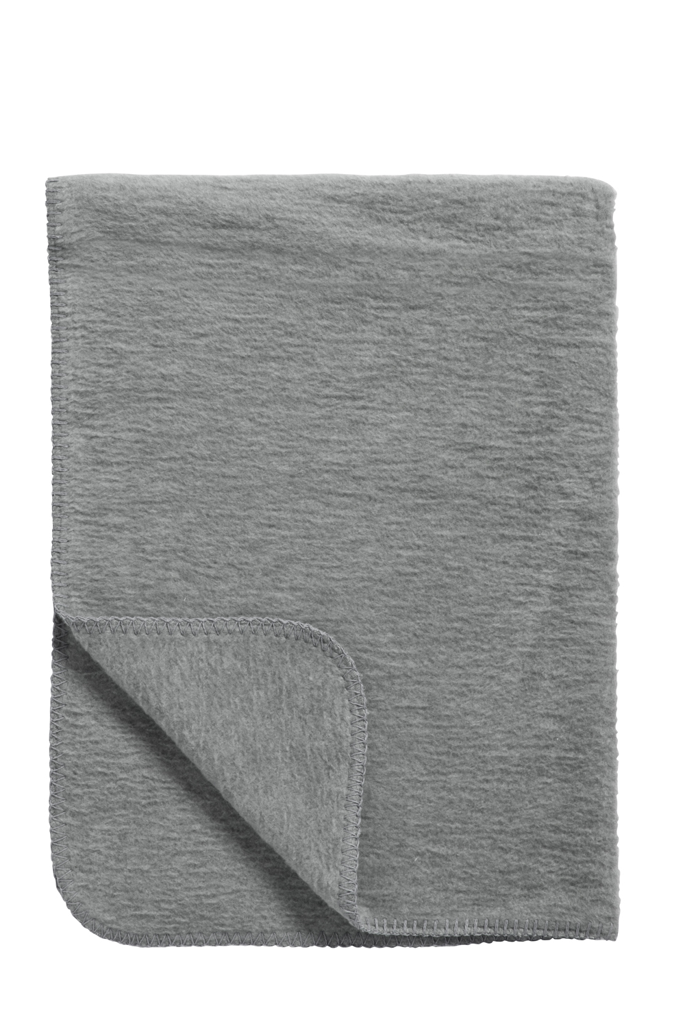 Cot bed blanket Uni - grey - 100x150cm