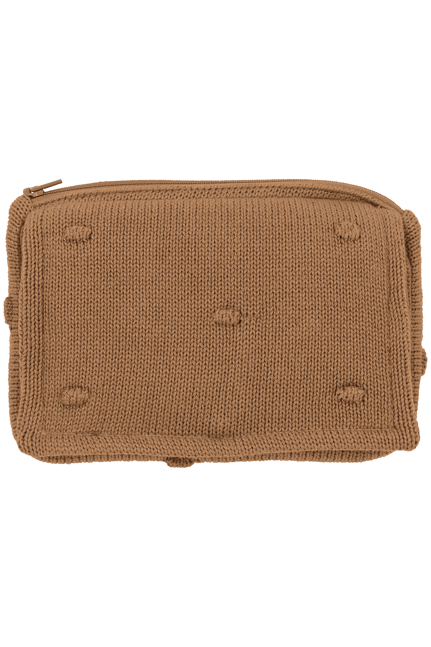 Knitted wipes pouch Mini Knots - Toffee