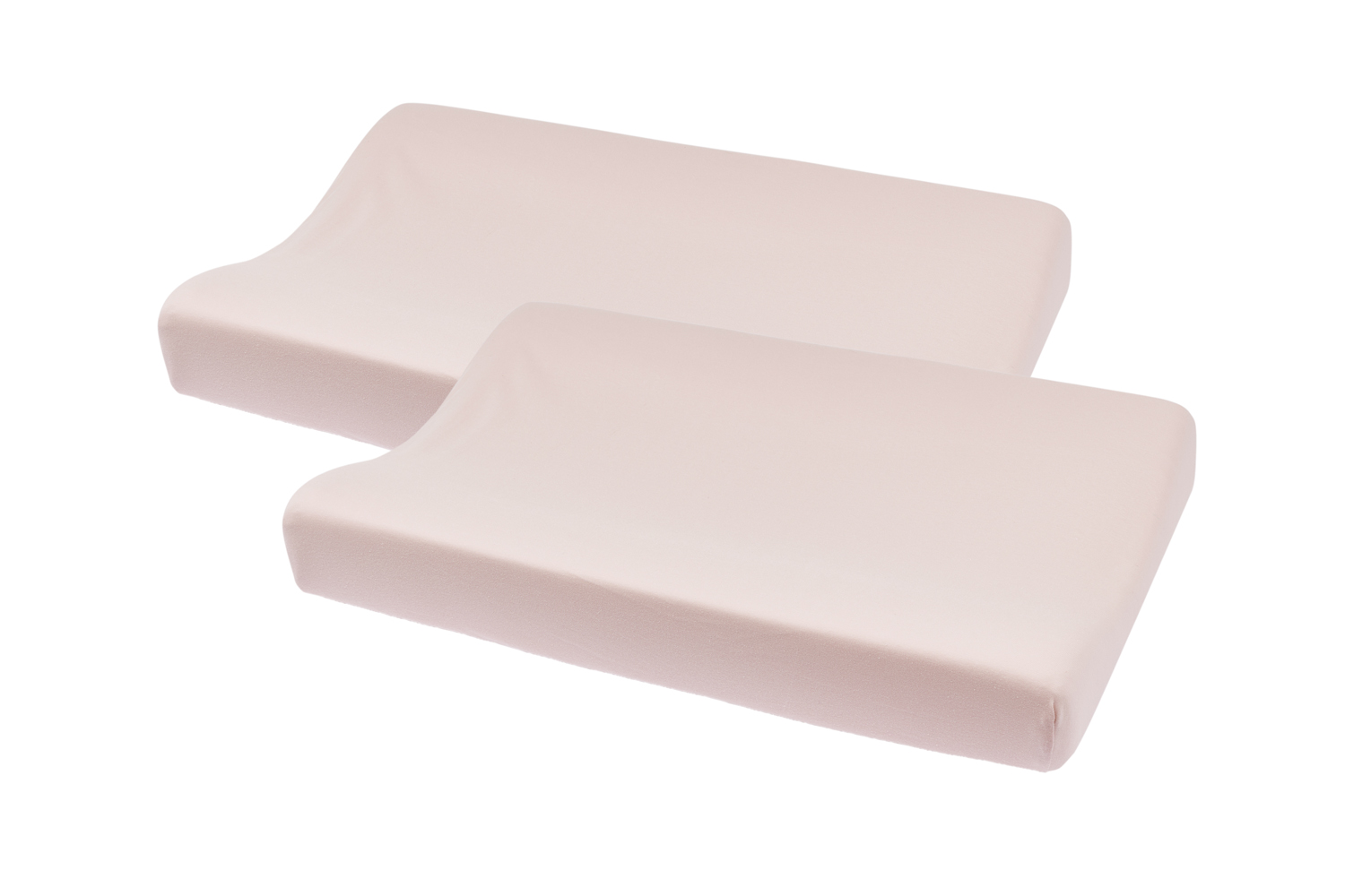 Aankleedkussenhoes Basic Jersey 2-pack - Soft Pink - 50x70cm