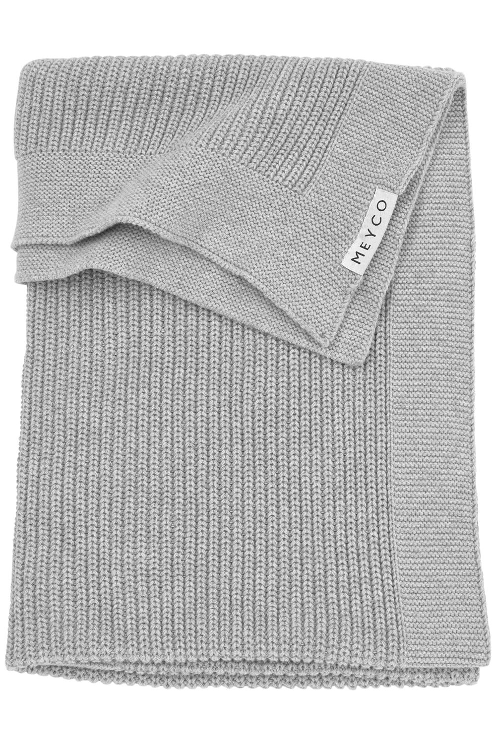 Ledikant deken Rib - grey melange - 100x150cm
