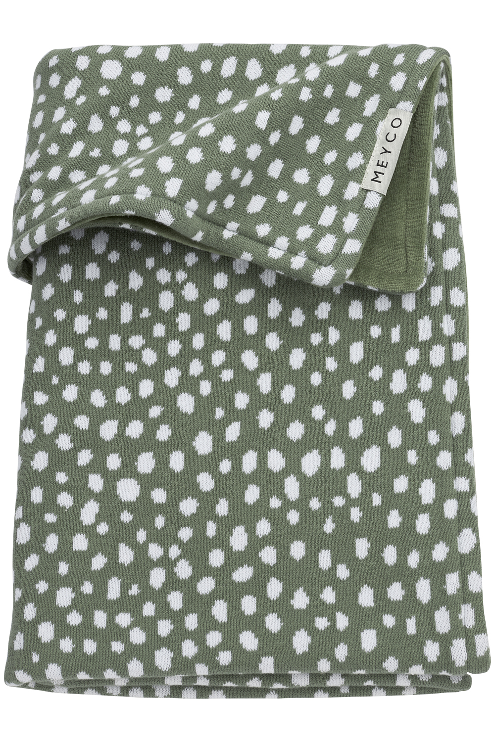 Ledikant deken Cheetah velvet - forest green - 100x150cm