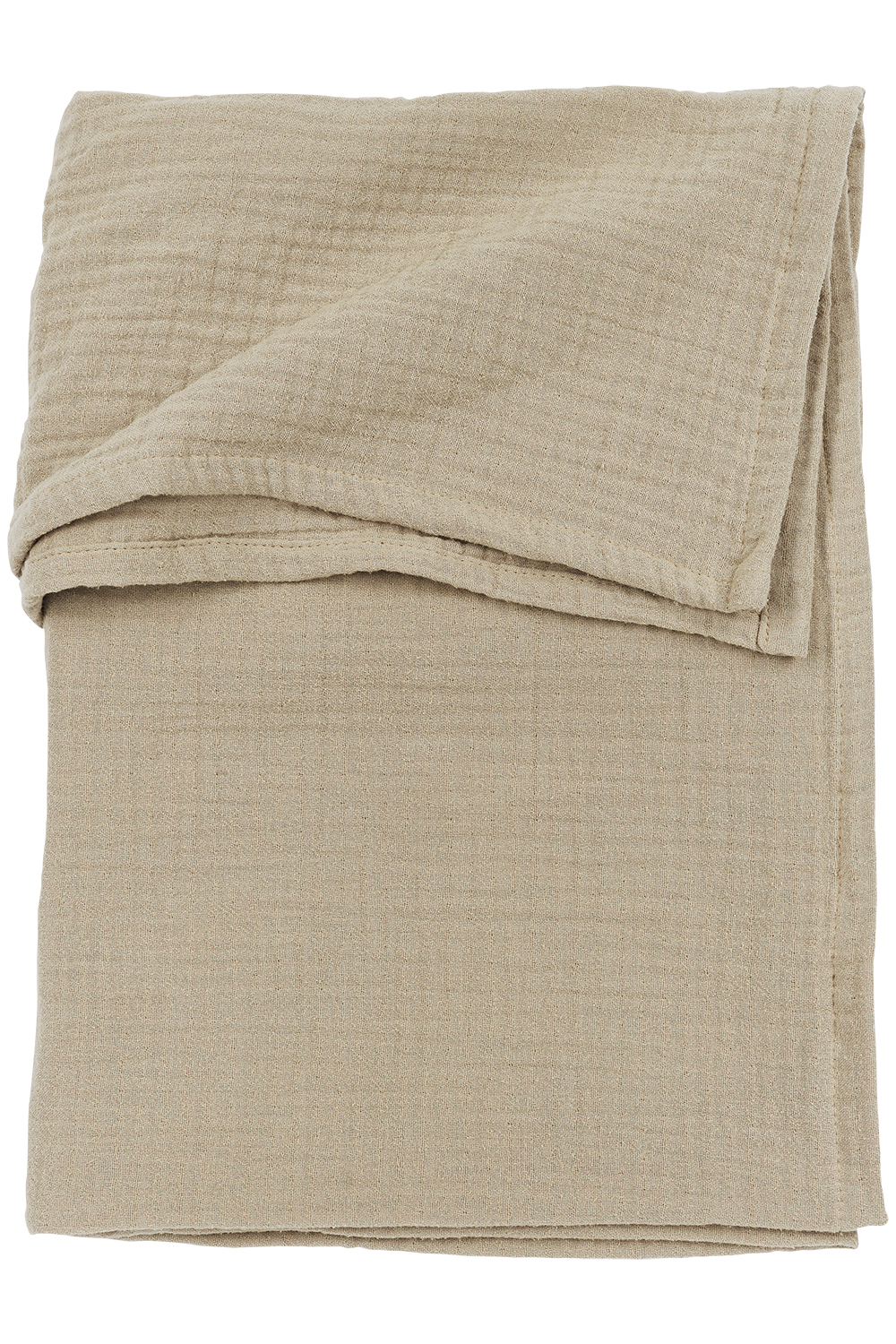 Crib sheet pre-washed muslin Uni - sand - 75X100cm