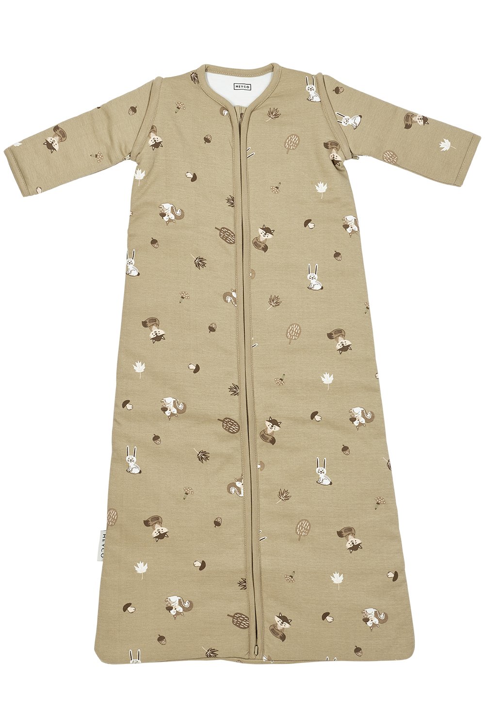 Baby slaapzak met afritsbare mouwen Forest Animals - sand - 60cm - 2.5 TOG