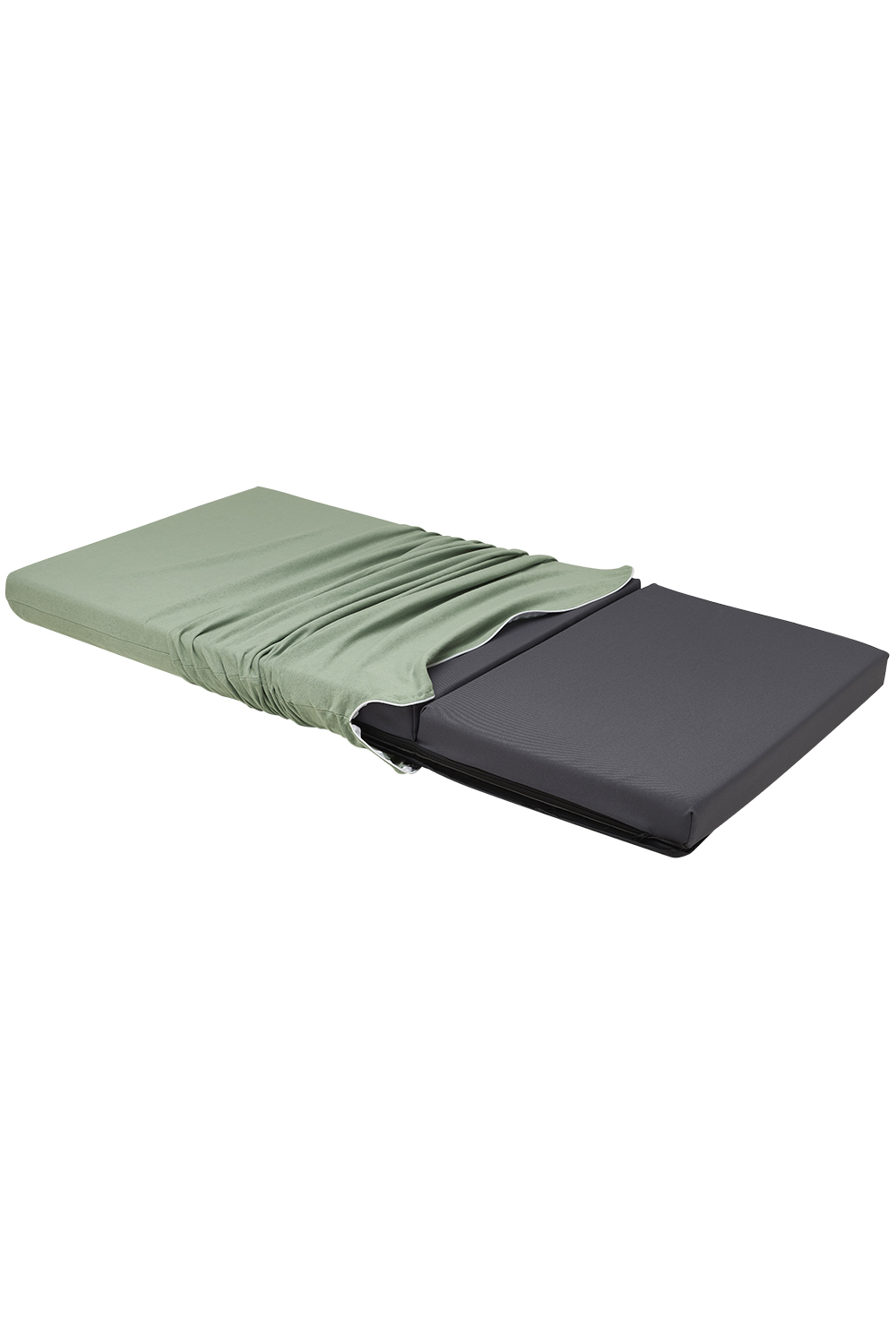 Matratzenbezug für Campingbetten Uni - stone green - 60x120cm
