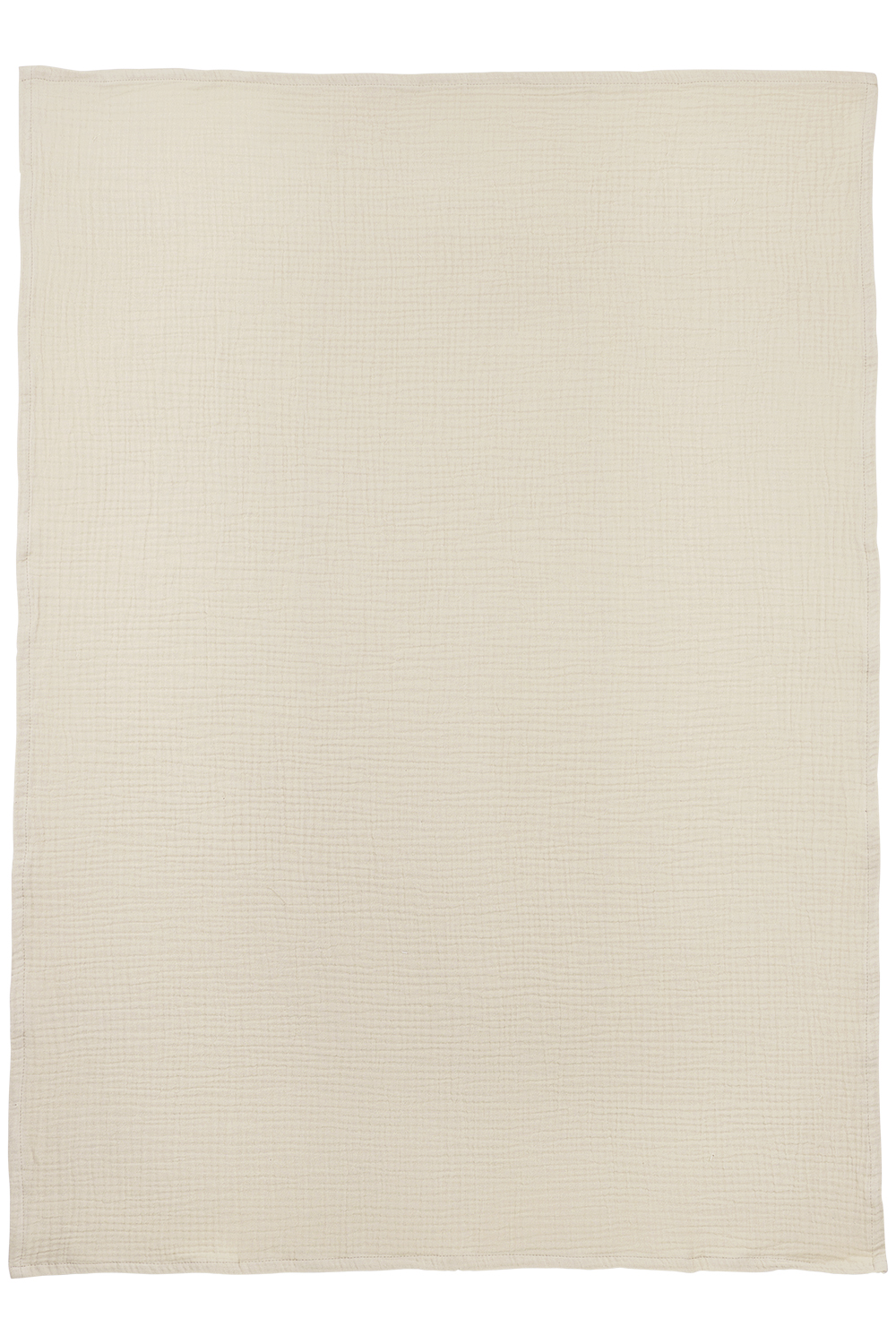 Cot bed sheet pre-washed muslin Uni - soft sand - 100x150cm