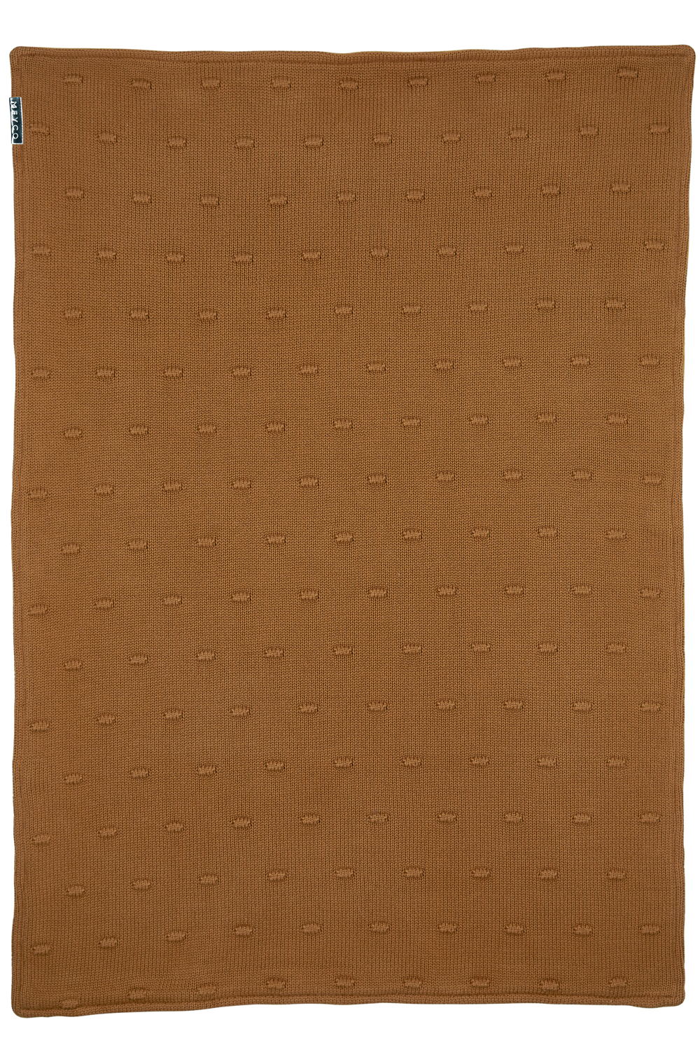 Wiegdeken Knots velvet - camel - 75x100cm