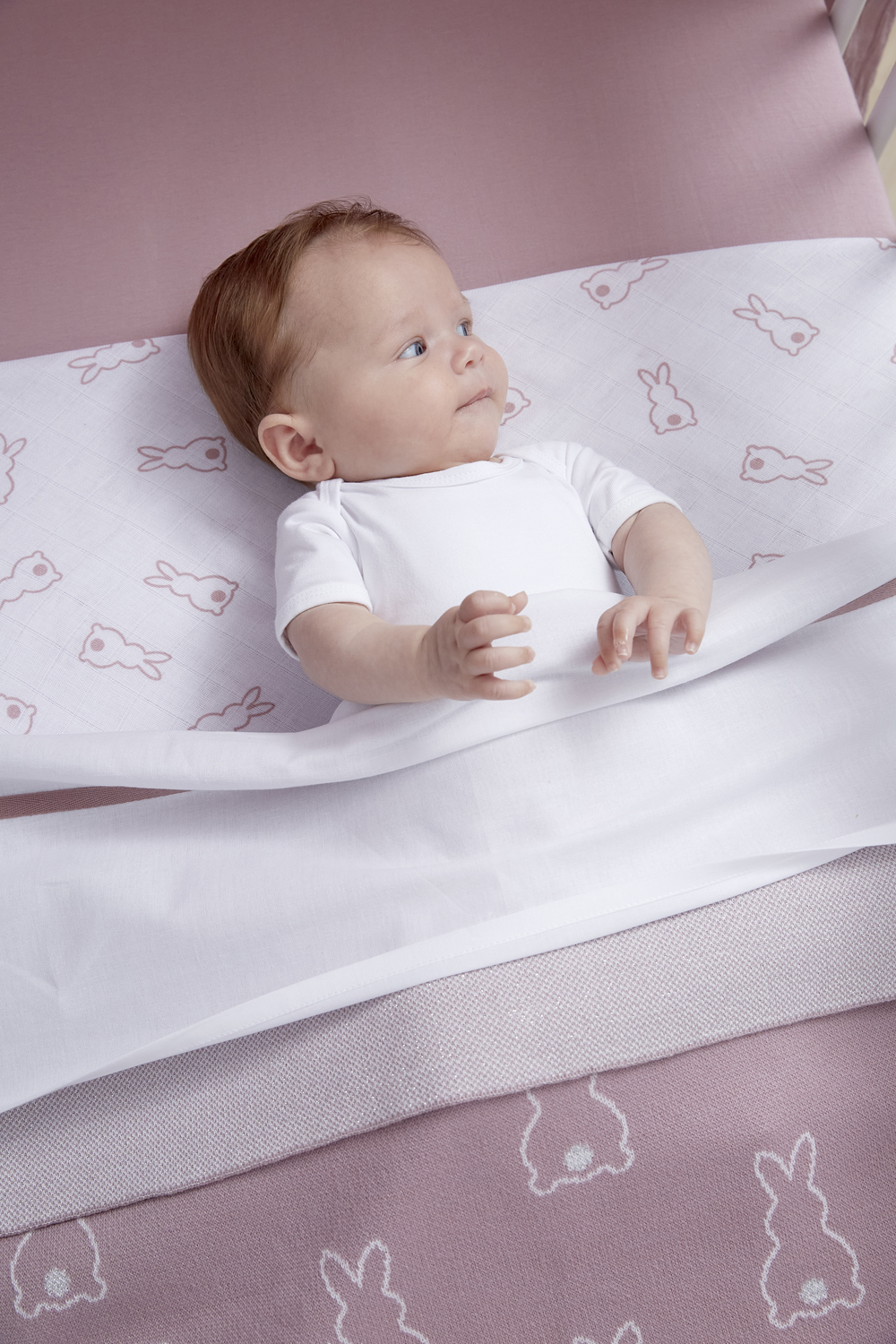 Cot bed blanket Rabbit - lilac - 100x150cm