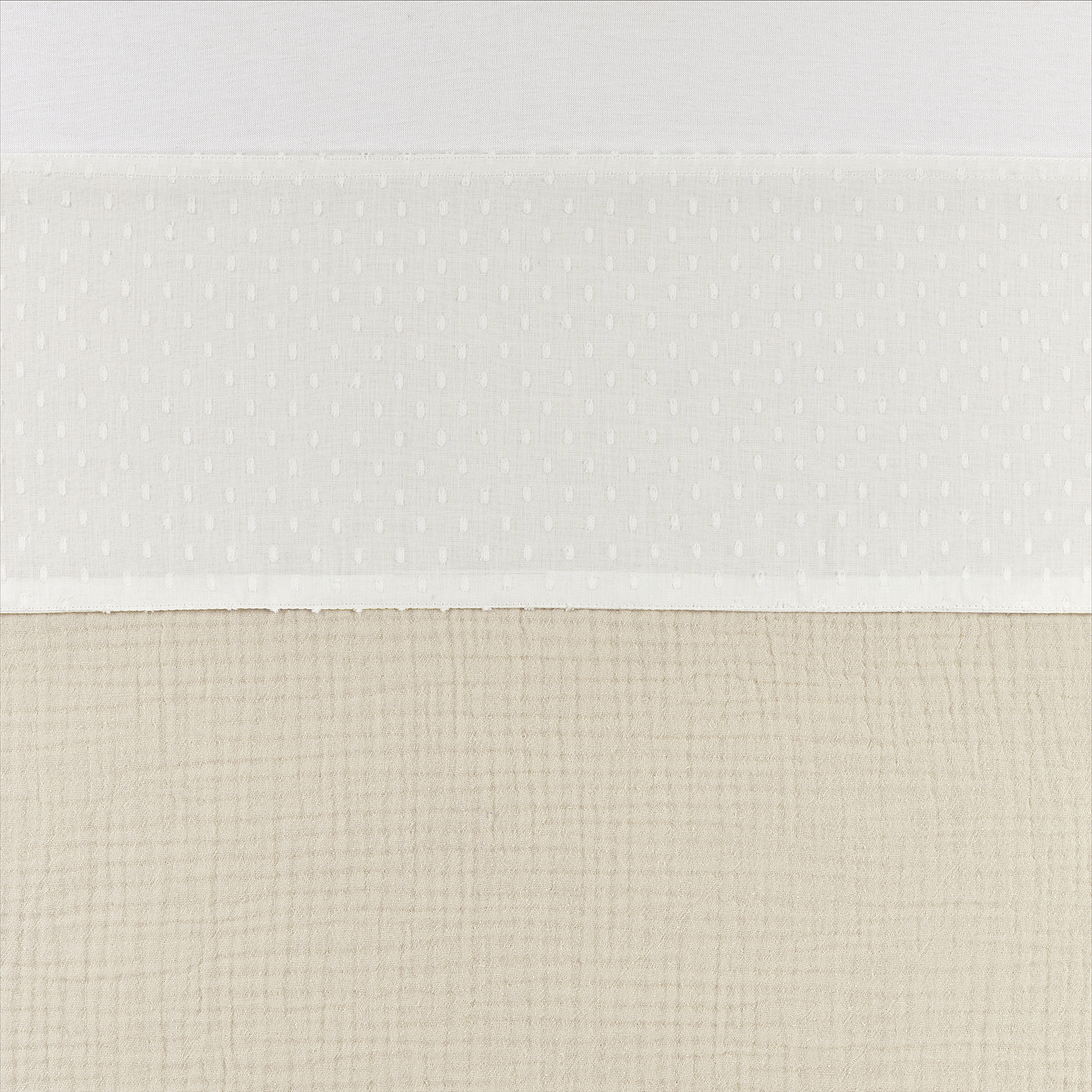 Cot bed sheet Plume - offwhite - 100x150cm