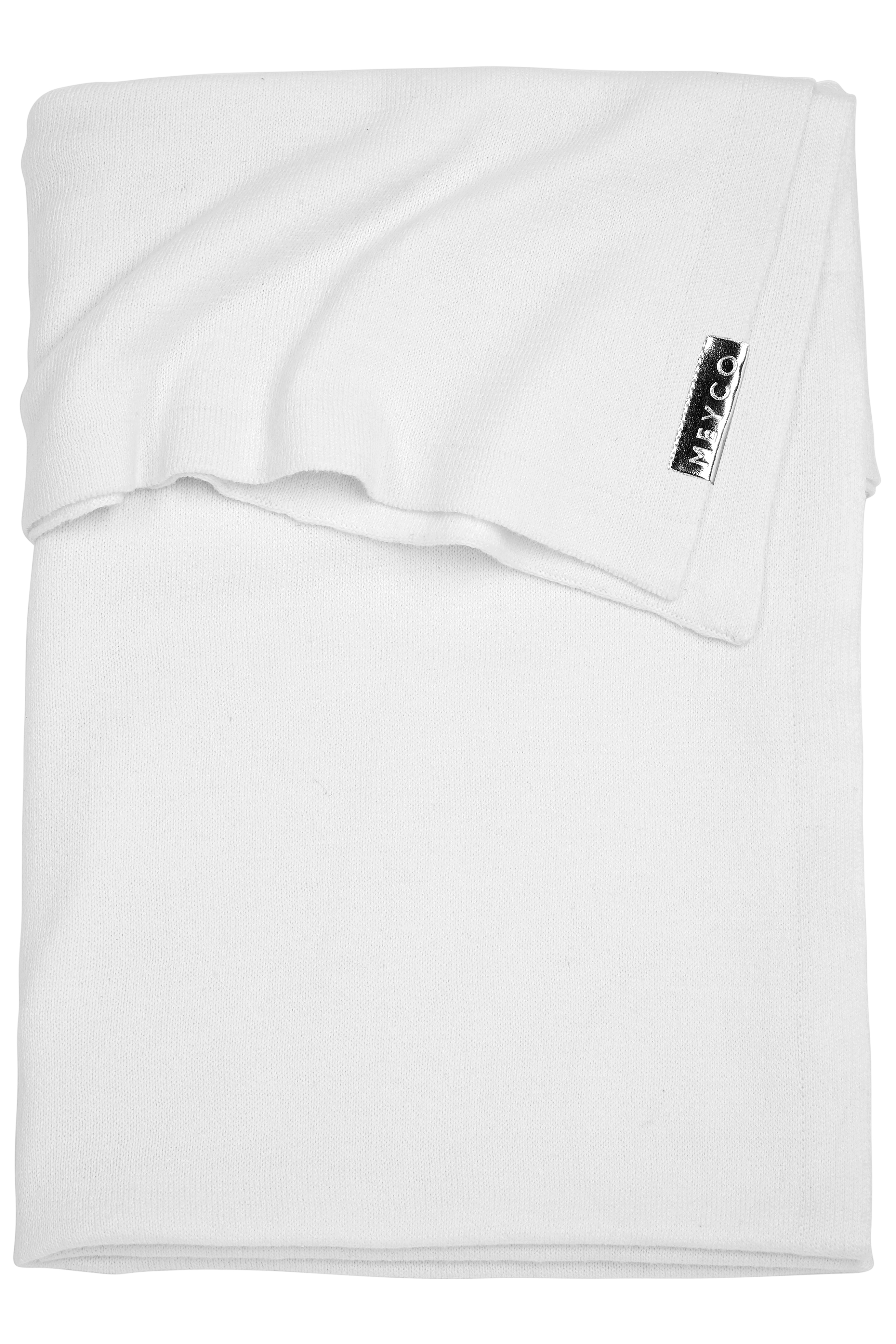 Crib Blanket Knit Basic - Warm White - 75X100cm