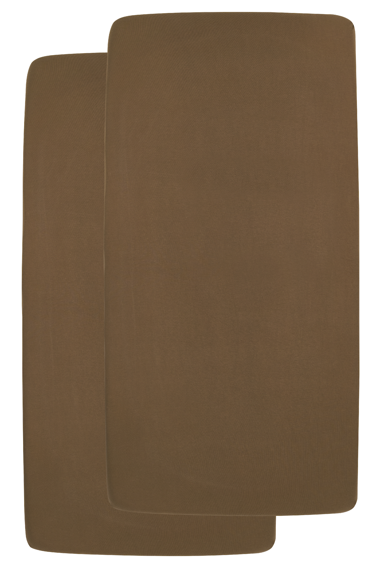 Jersey Hoeslaken Ledikant 2-Pack - Chocolate - 60x120cm