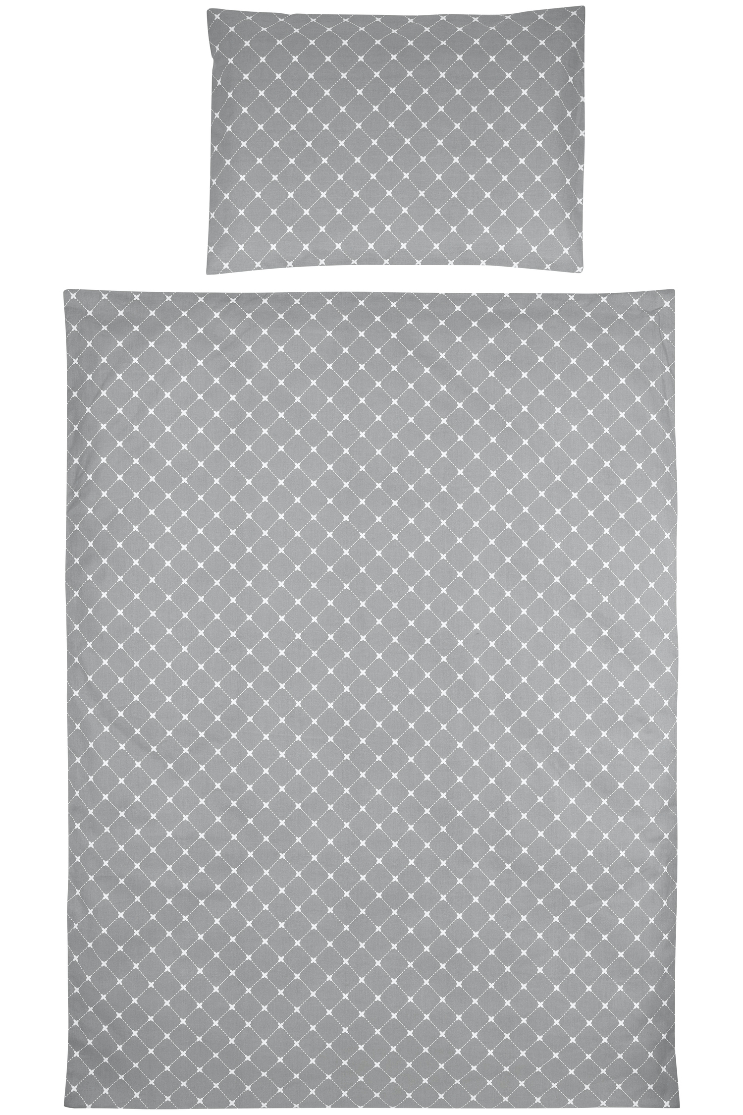 Meyco X Mrs. Keizer Duvet Cover + Pillowcase Louis - Grey - 100x135cm