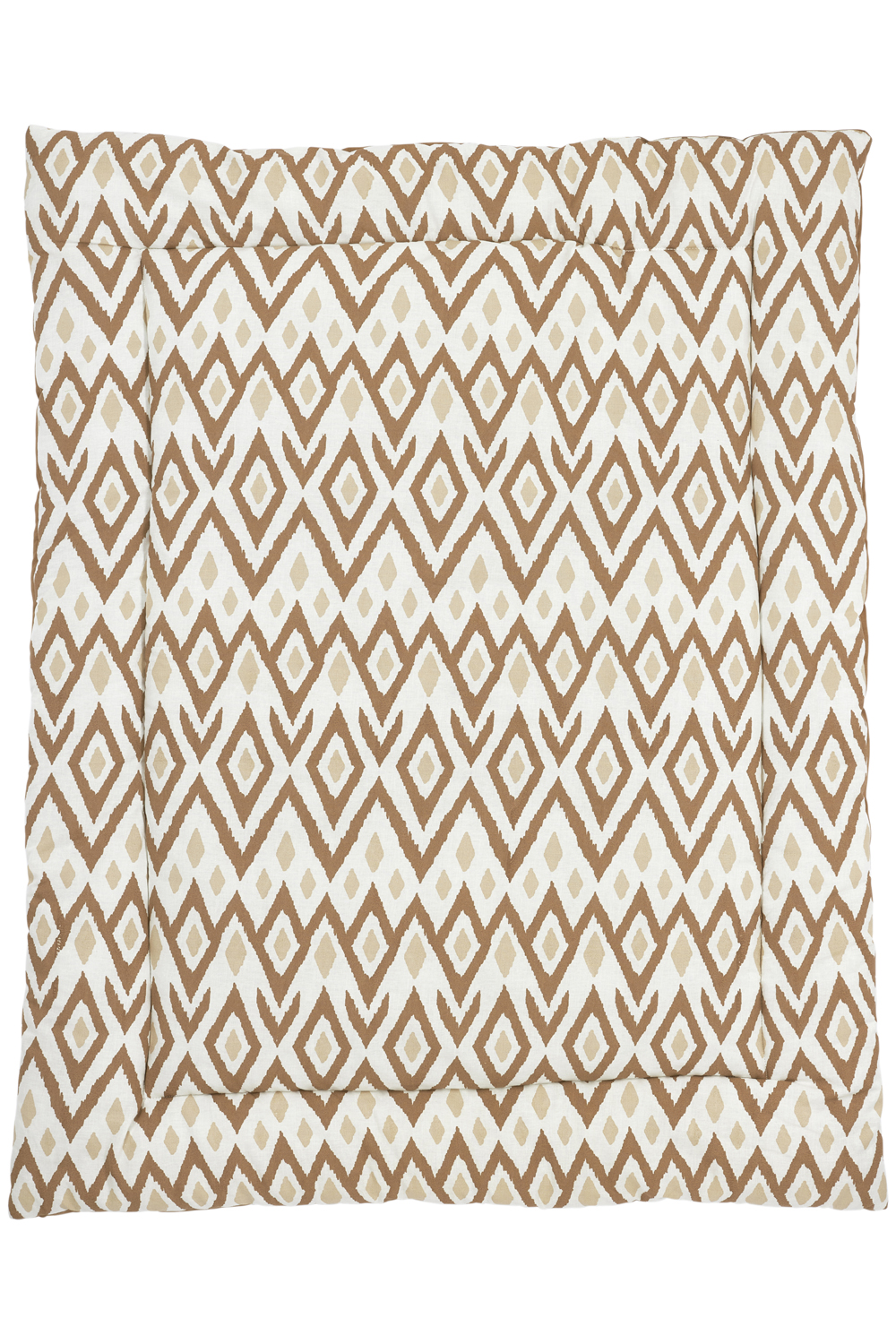 Boxkleed Ikat - sand/toffee - 80x100cm