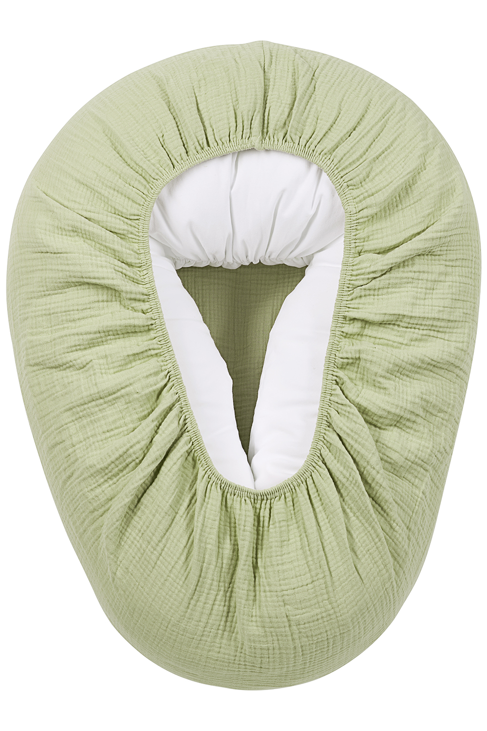 Relaxhoes voor voedingskussen pre-washed hydrofiel Uni - soft olive