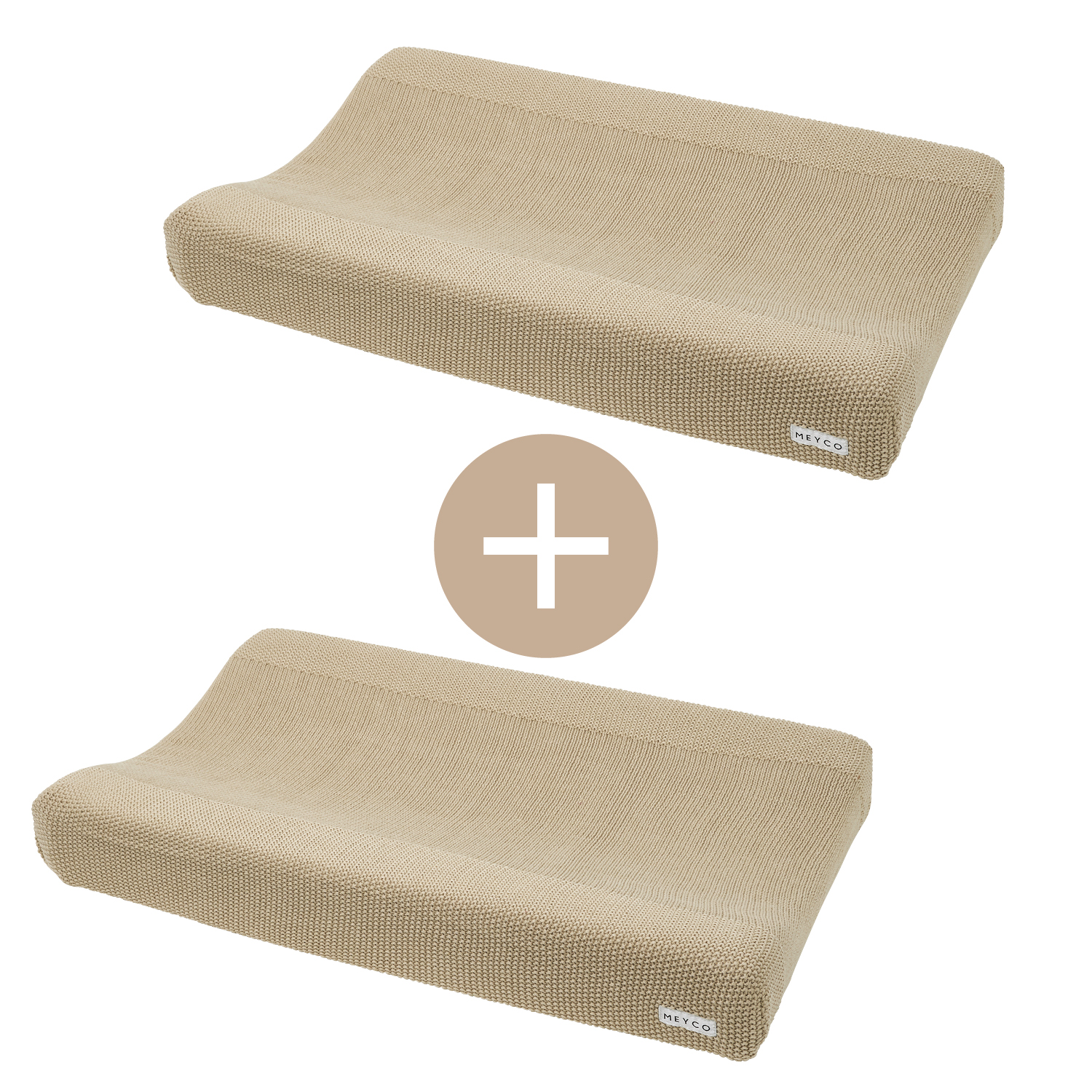 Changing mat cover 2-pack biological Mini Relief - sand - 50x70cm