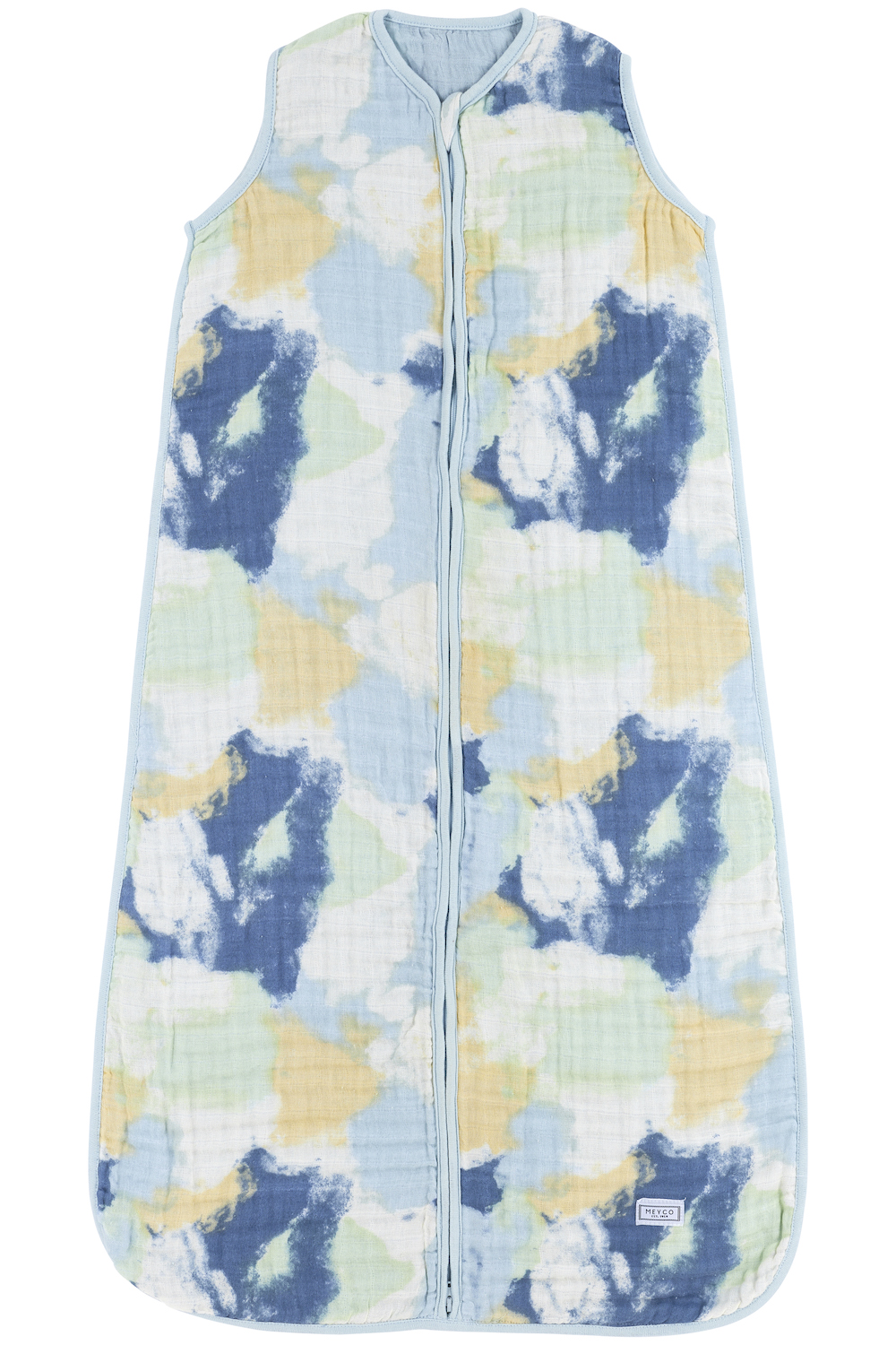Baby slaapzak hydrofiel Tie-Dye - light blue - 70cm