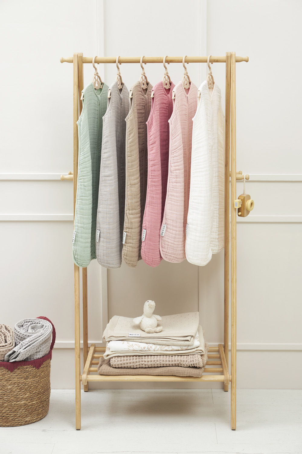 Schlafsack pre-washed musselin Uni - old pink - 60cm - 0.5 TOG