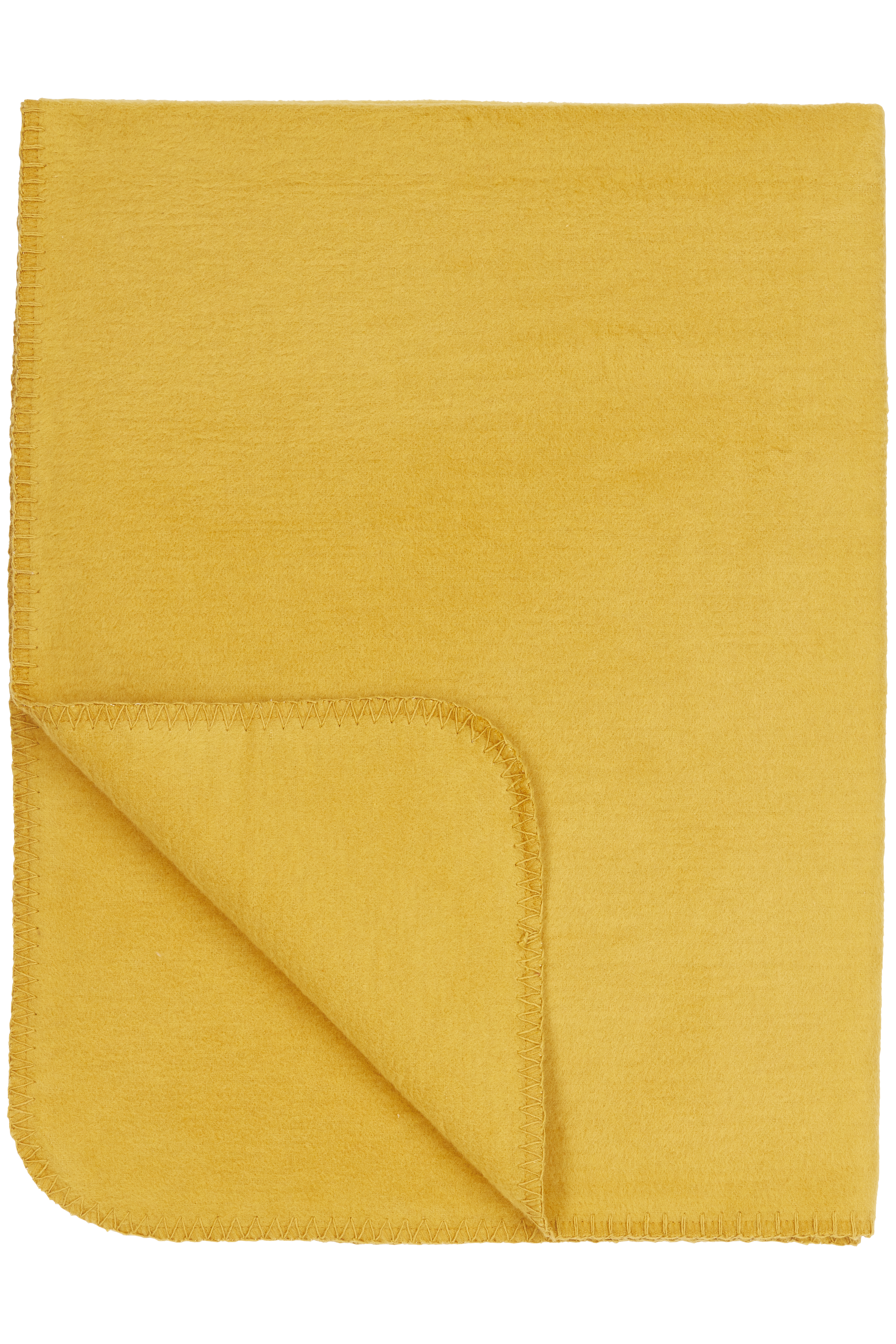 Cot bed blanket Uni - honey gold - 100x150cm