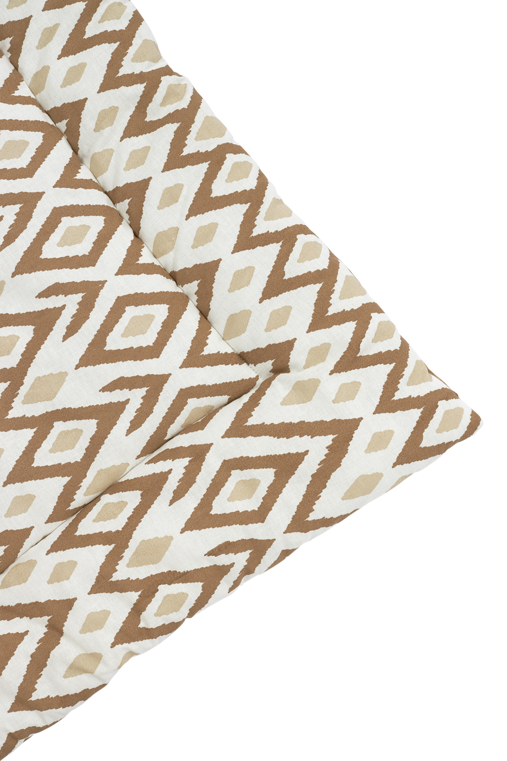 Playpen mattress Ikat - sand/toffee - 80x100cm