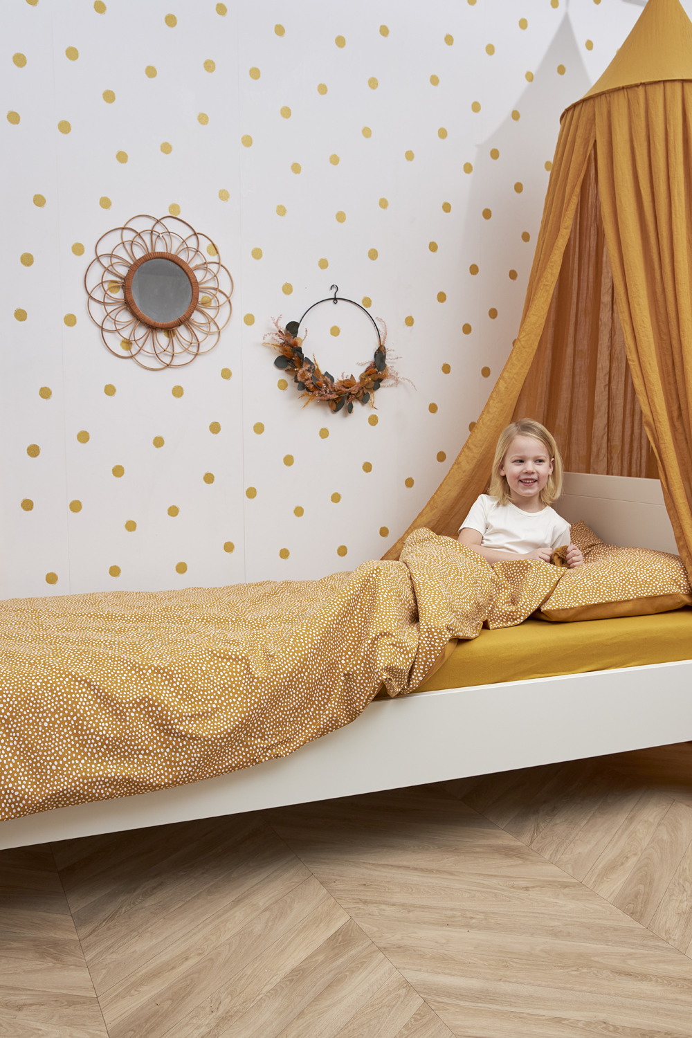 Fitted sheet crib Uni - honey gold - 40x80/90cm