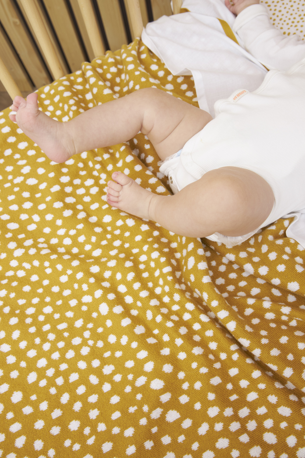 Cot bed blanket + 2-pack cot bed sheet + 2-pack fitted sheet cot bed Cheetah - honey gold - 100x150cm