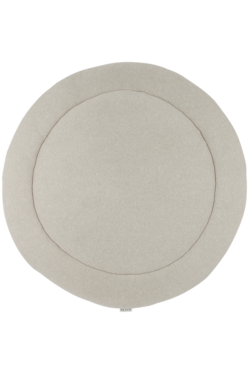 Playpen mattress round Knit Basic teddy - sand melange - ⌀95cm