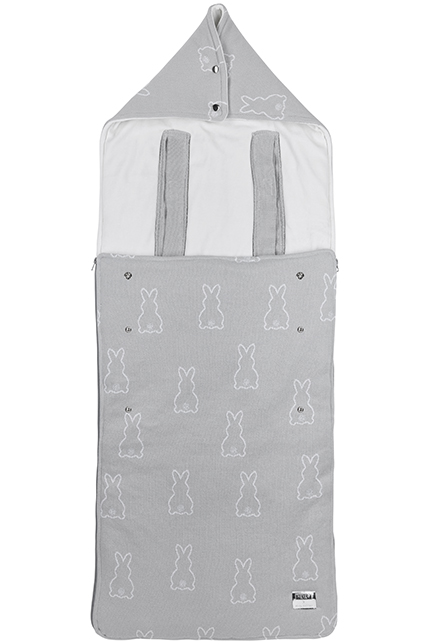 Meyco X Mrs. Keizer Pushchair Footmuff Rabbit - Silver