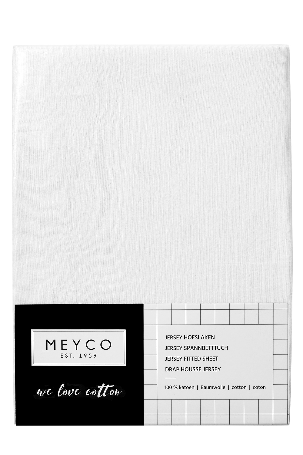 Jersey Fitted Sheet - White - 60X120cm