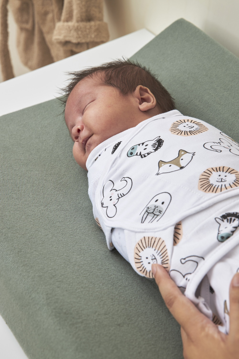 SwaddleMeyco 2-Pack Animal/Uni Wit - 0-3 Maand