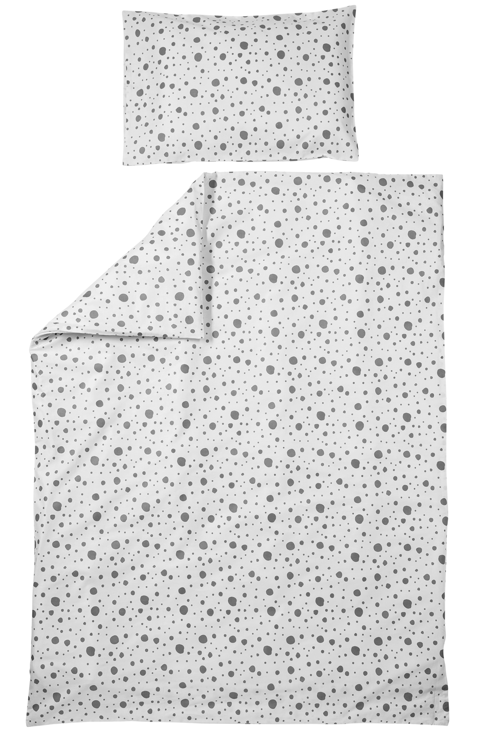 Duvet cover cot bed Dots - grey - 100x135cm