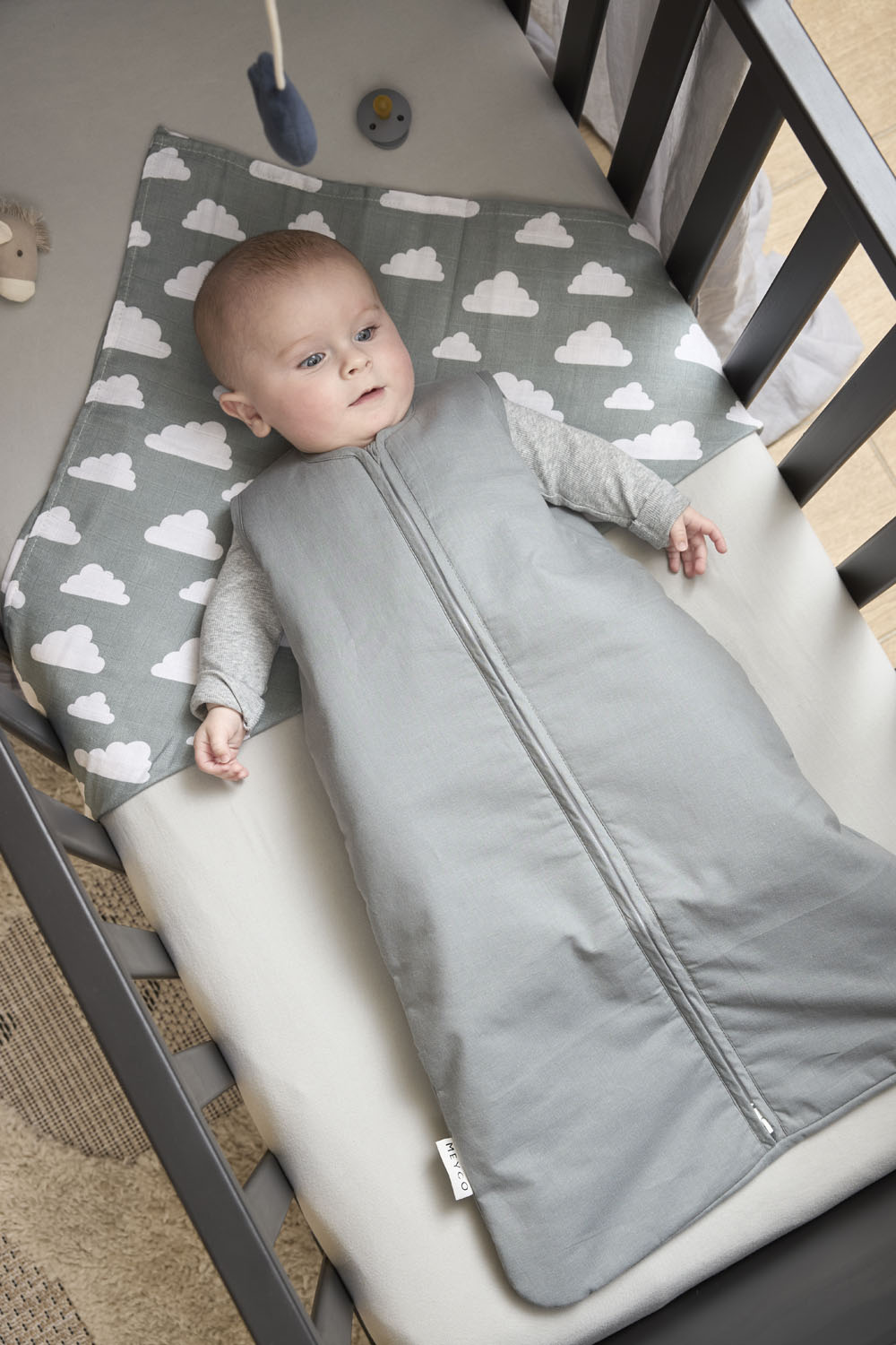 Schlafsack Gefüttert Uni - grey - 110cm - 2.0 TOG