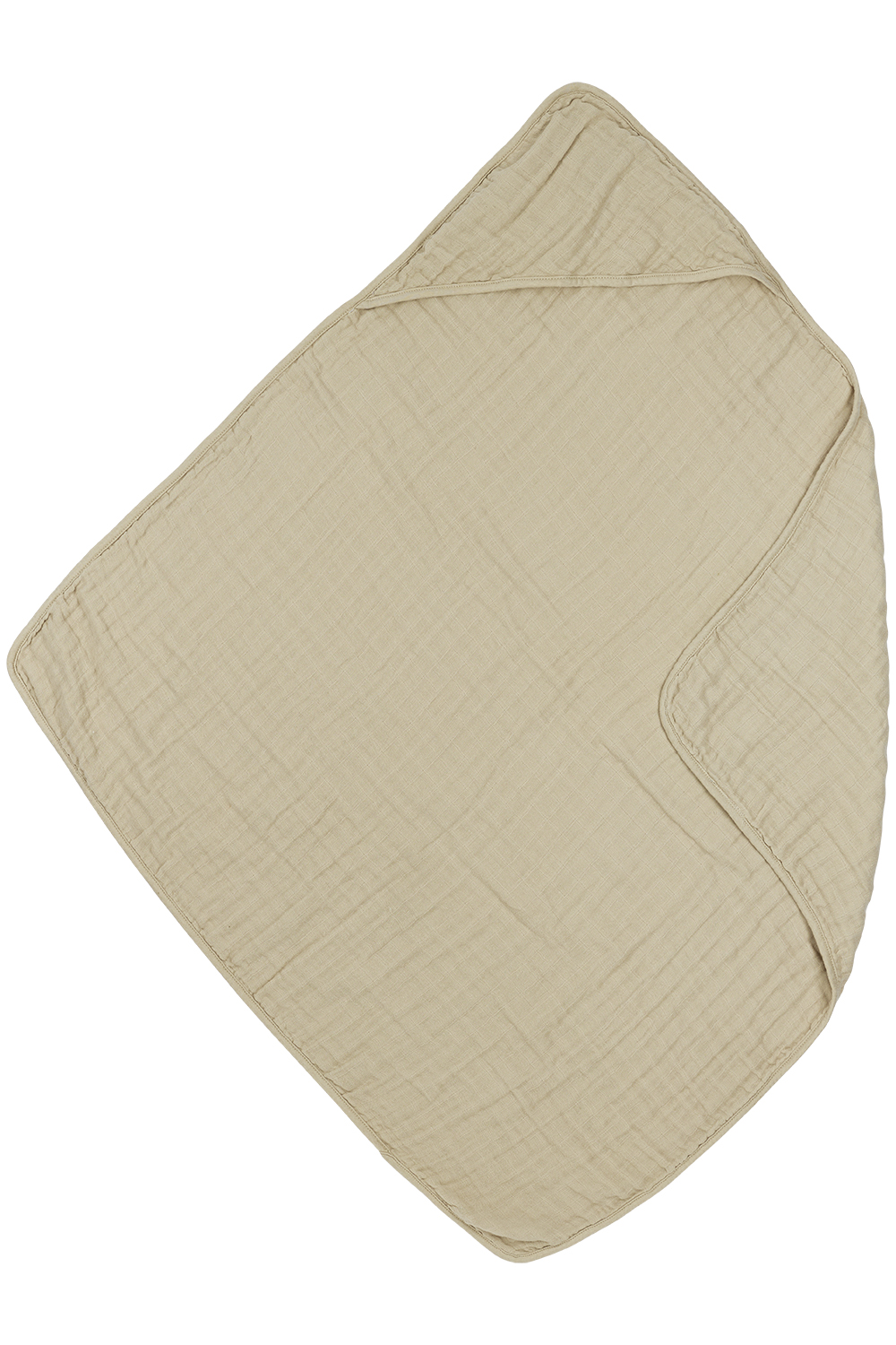 Bathcape pre-washed muslin Uni - sand - 80x80cm