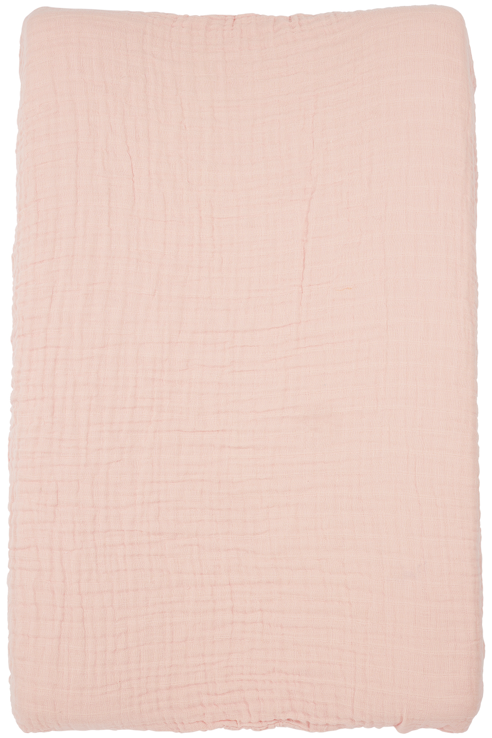 Changing mat cover pre-washed muslin Uni - soft pink - 50x70cm