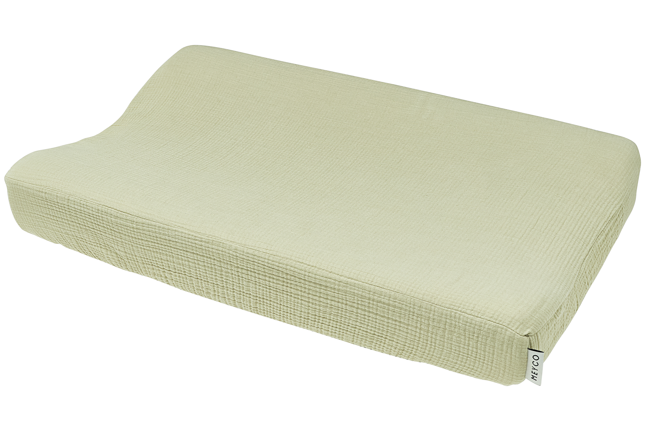 Aankleedkussenhoes pre-washed hydrofiel Uni - soft olive - 50x70cm