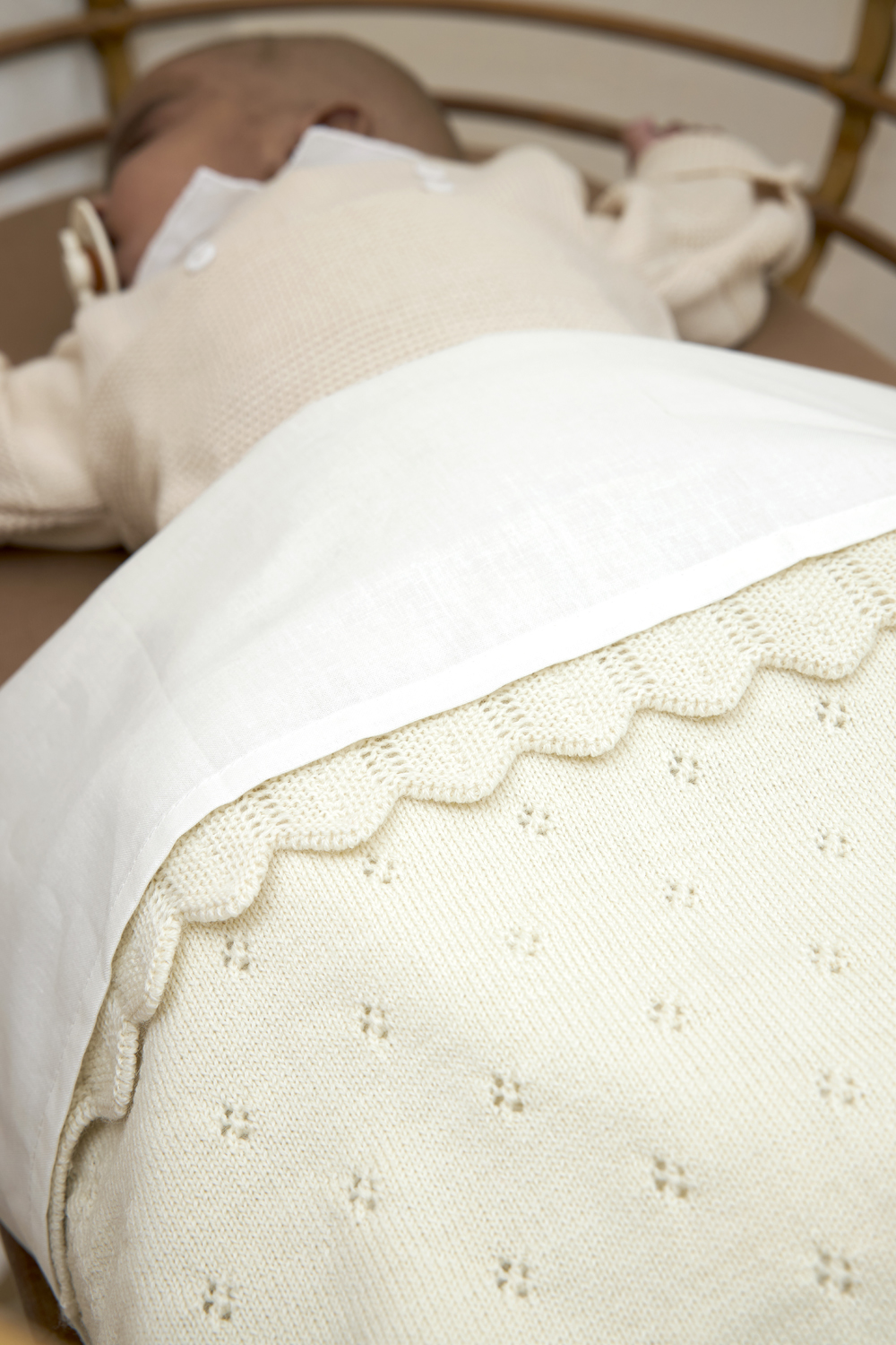 Ledikant laken 2-pack Uni - offwhite - 100x150cm - 0.3 TOG