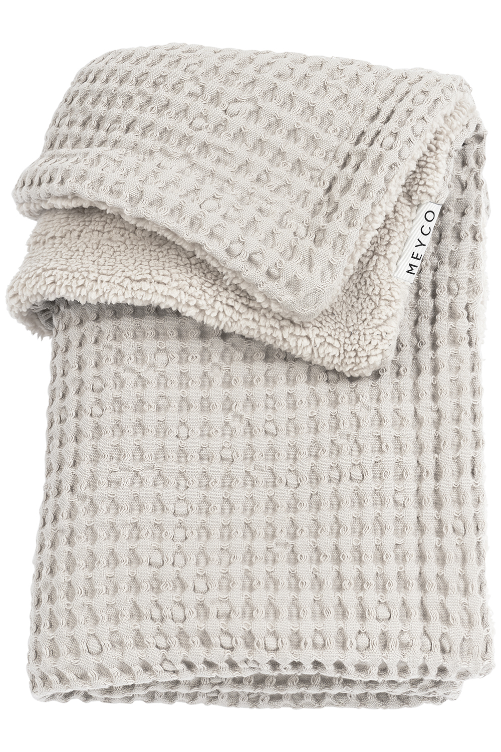Cot bed blanket Waffle Teddy - greige - 100x150cm - 2.0 TOG