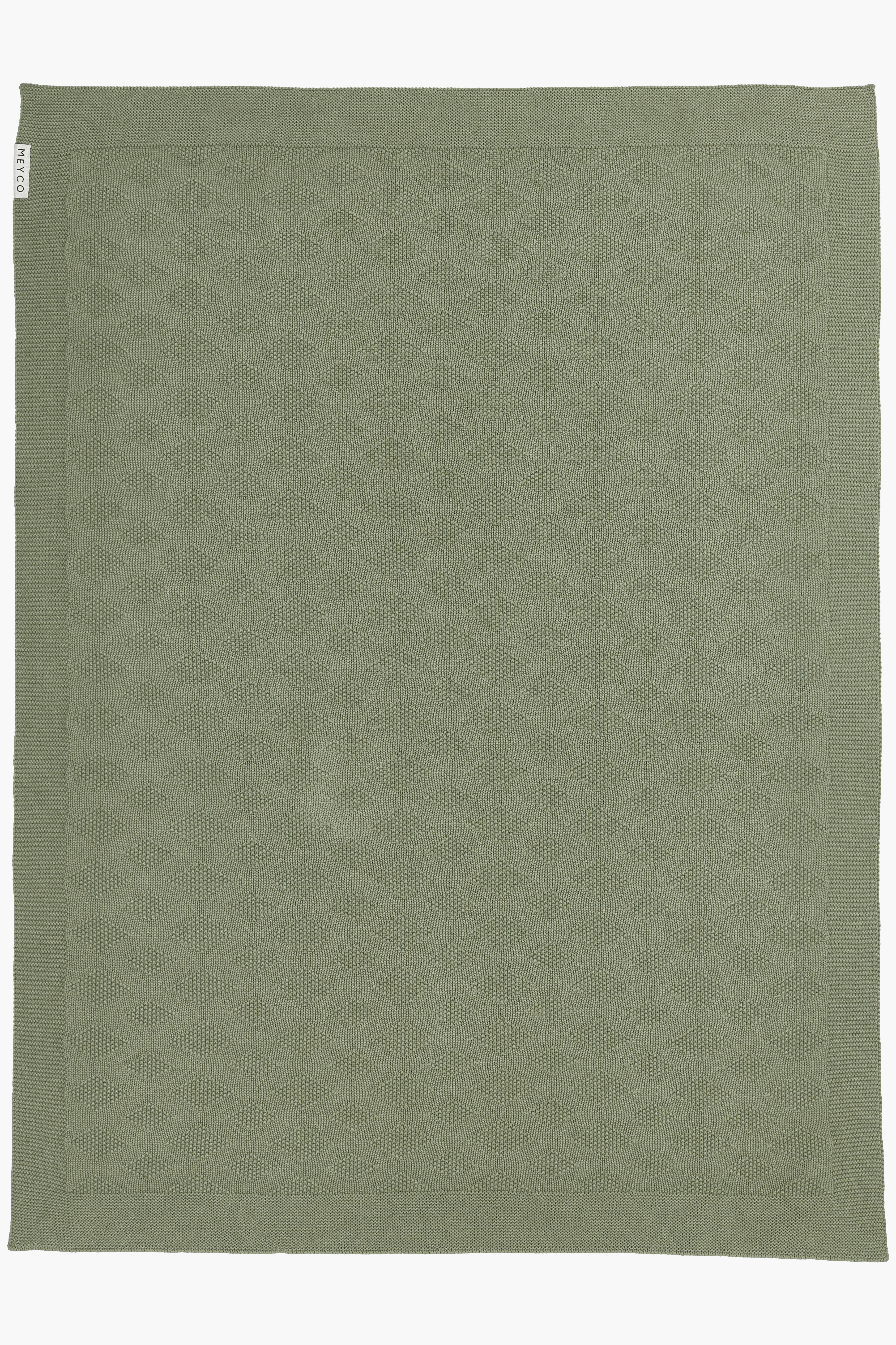 Crib bed blanket biological Diamond - forest green - 75x100cm