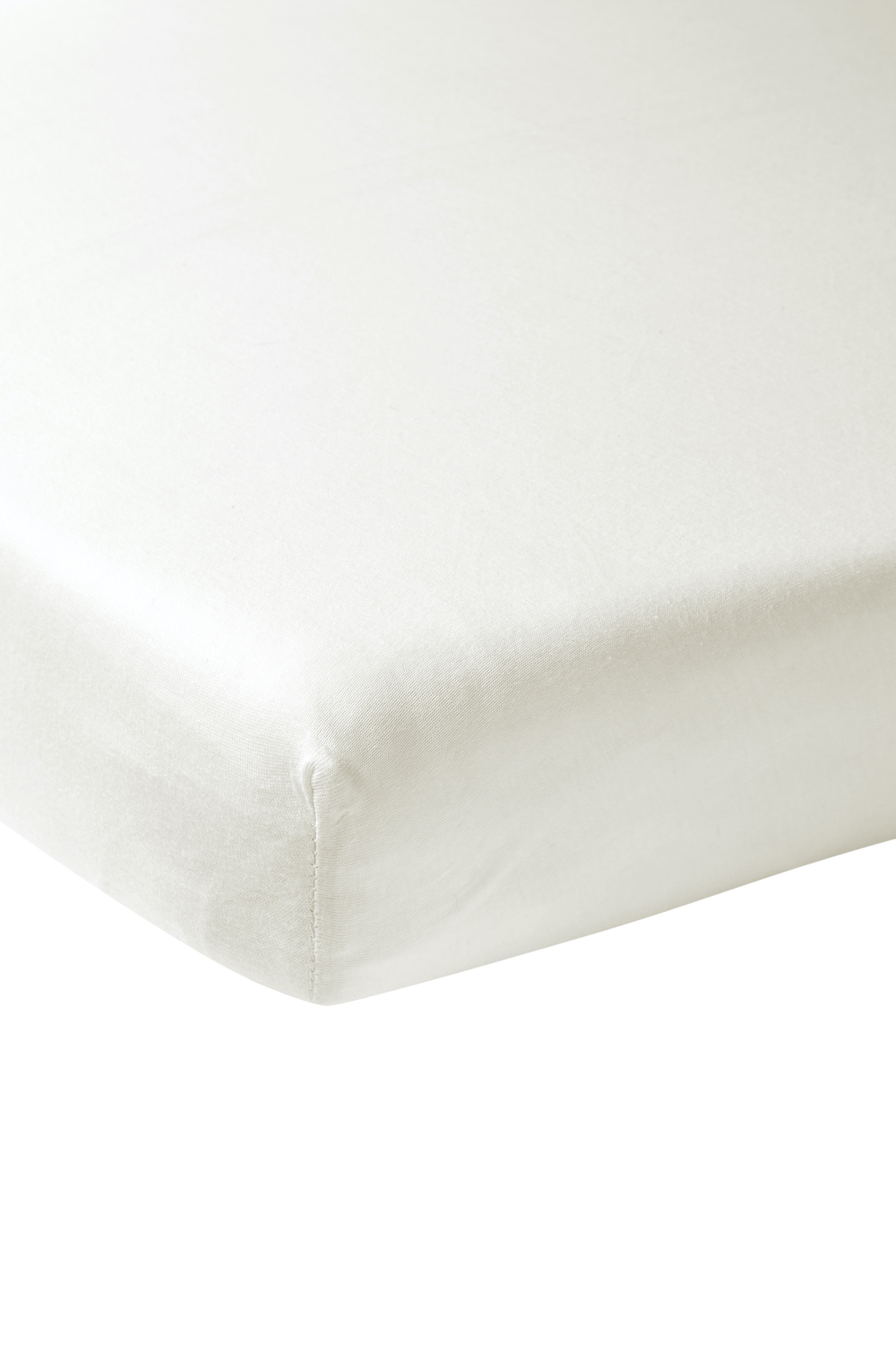 Hoeslaken eenpersoonsbed Uni - warm white - 80x210/220cm