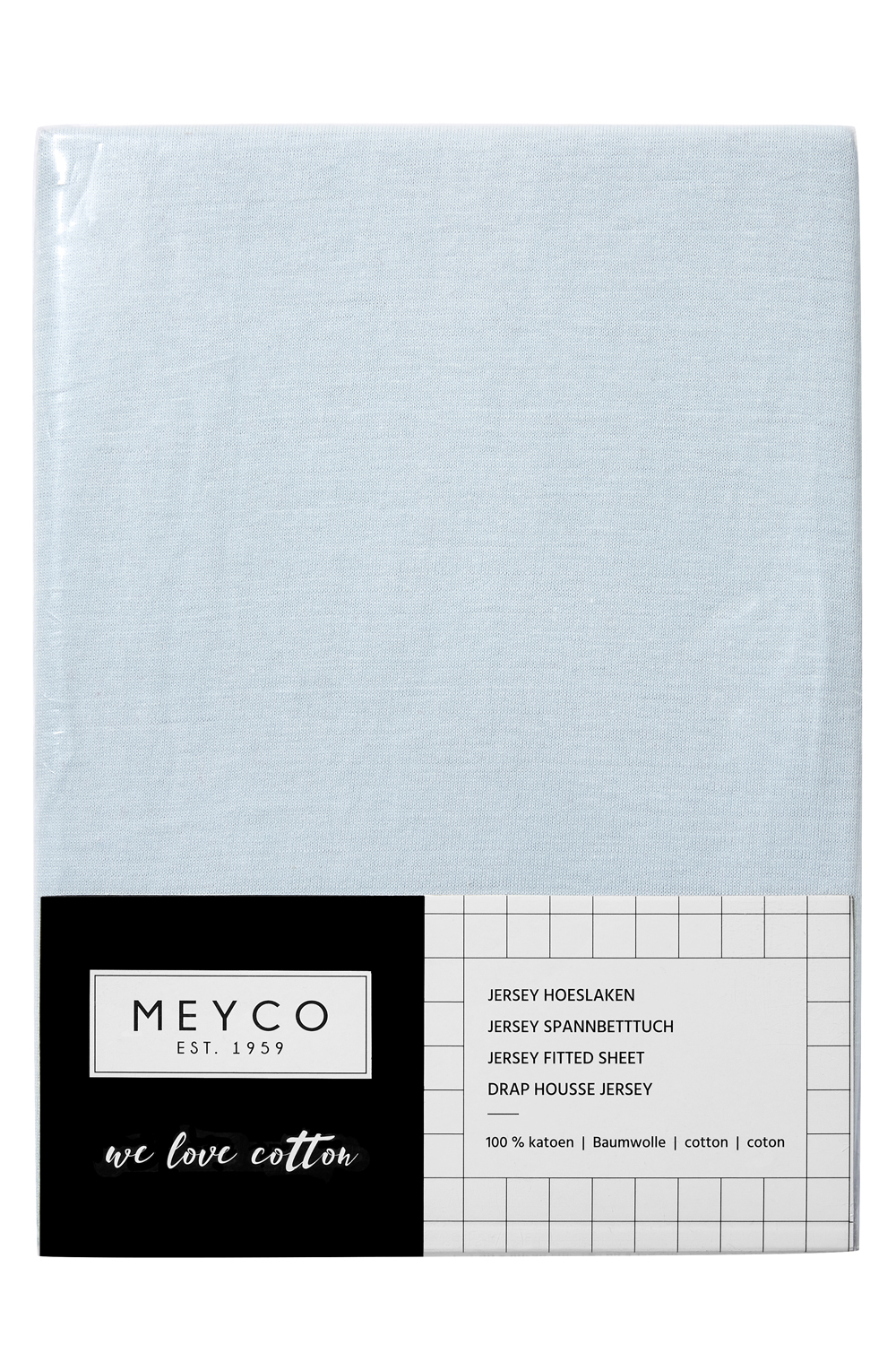 Hoeslaken wieg jersey Uni - light blue - 40x80/90cm