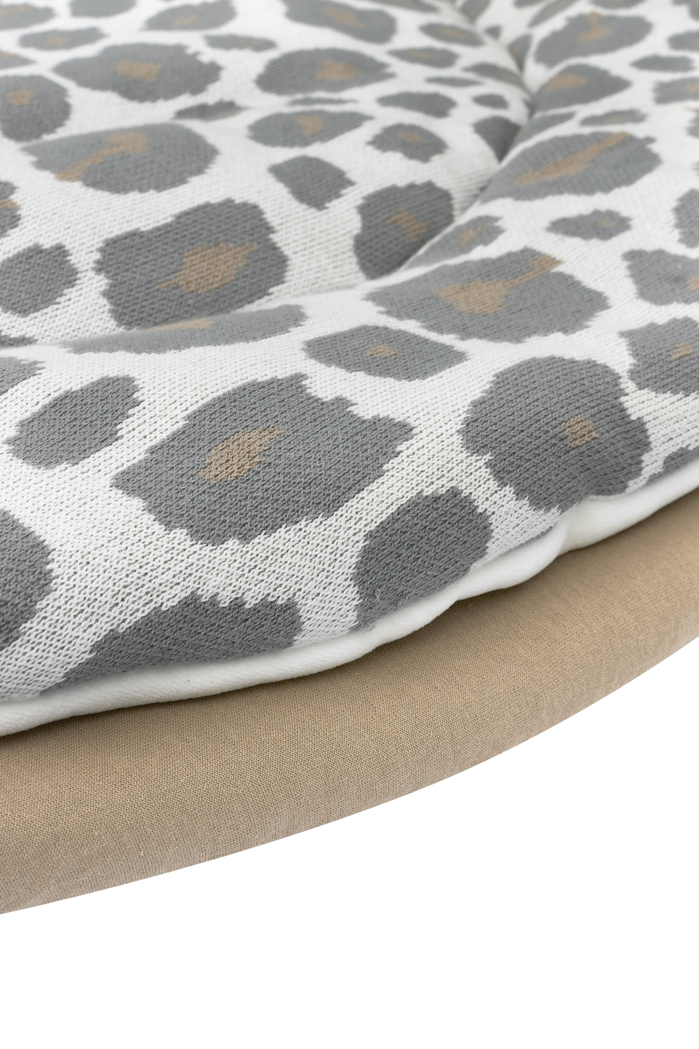 Fitted sheet playpen mattress jersey Uni - taupe - Round 90/95cm