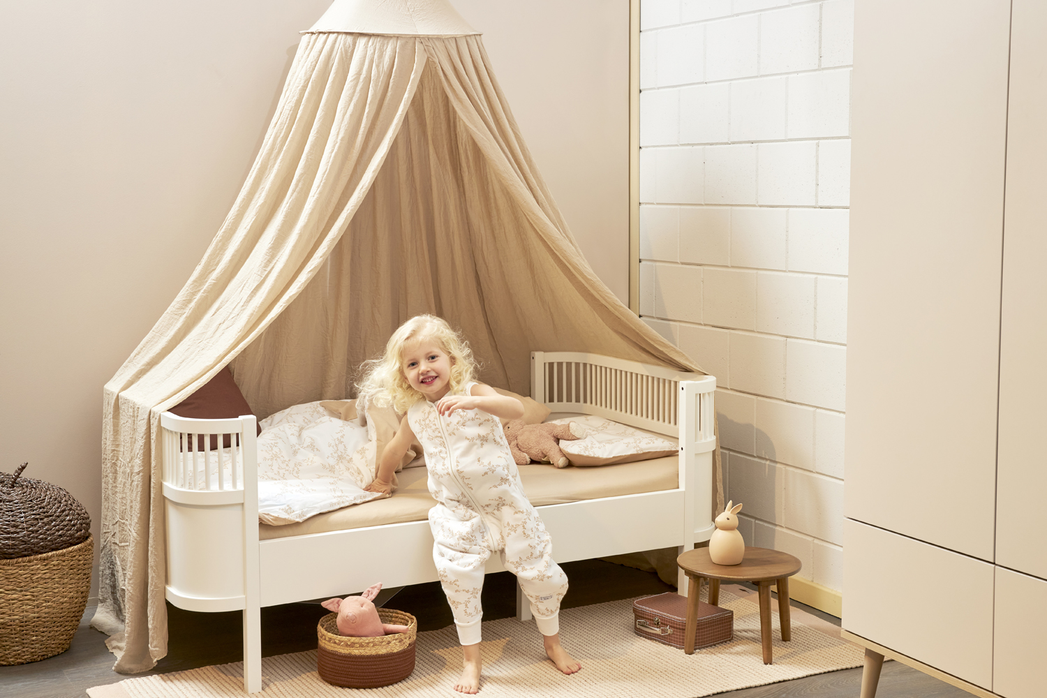 Baby zomer slaapoverall jumper Branches - sand - 80cm - 0.5 TOG