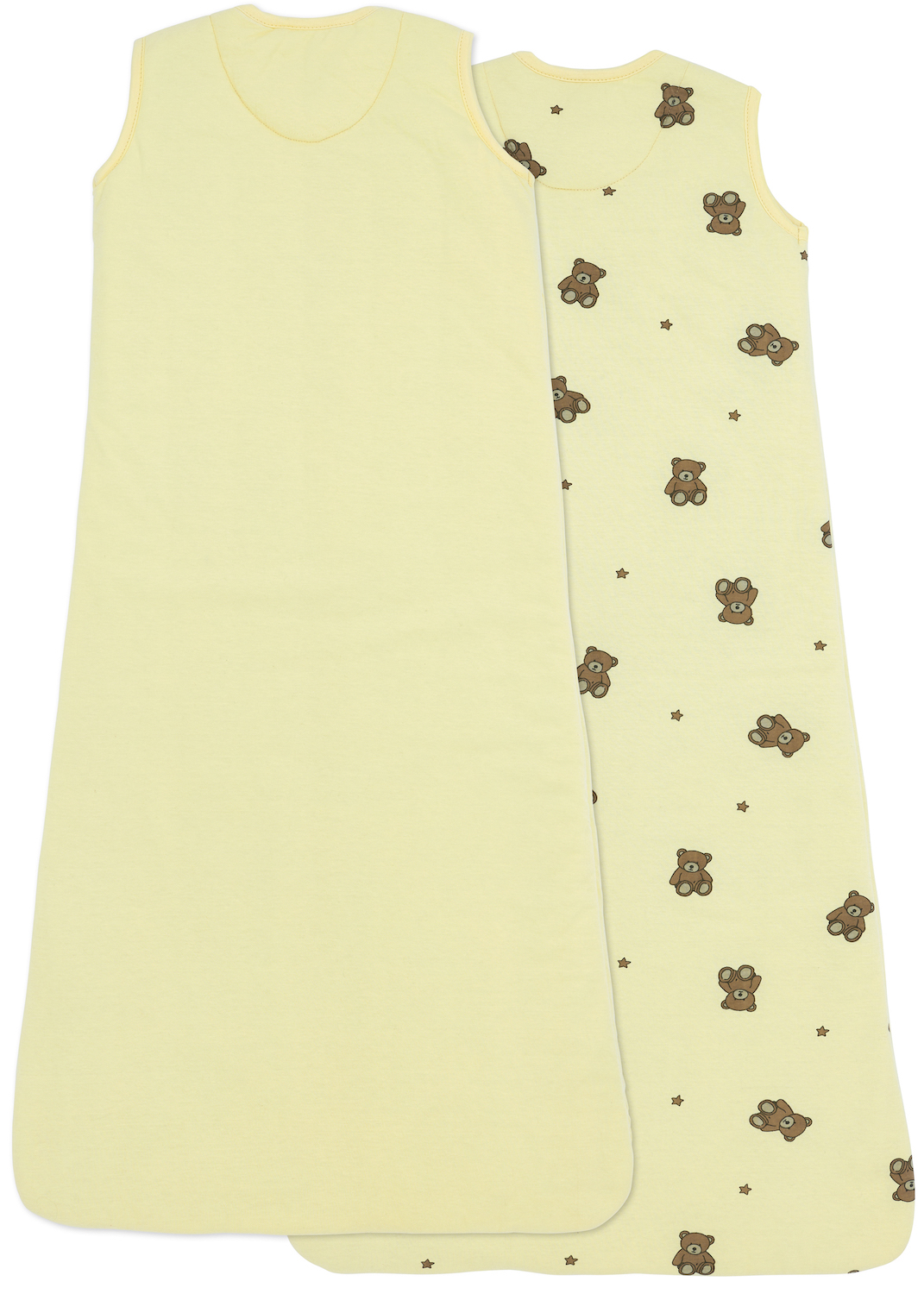 Baby slaapzak gevoerd 2-pack Teddy Bear - soft yellow - 110cm - 2.0 TOG