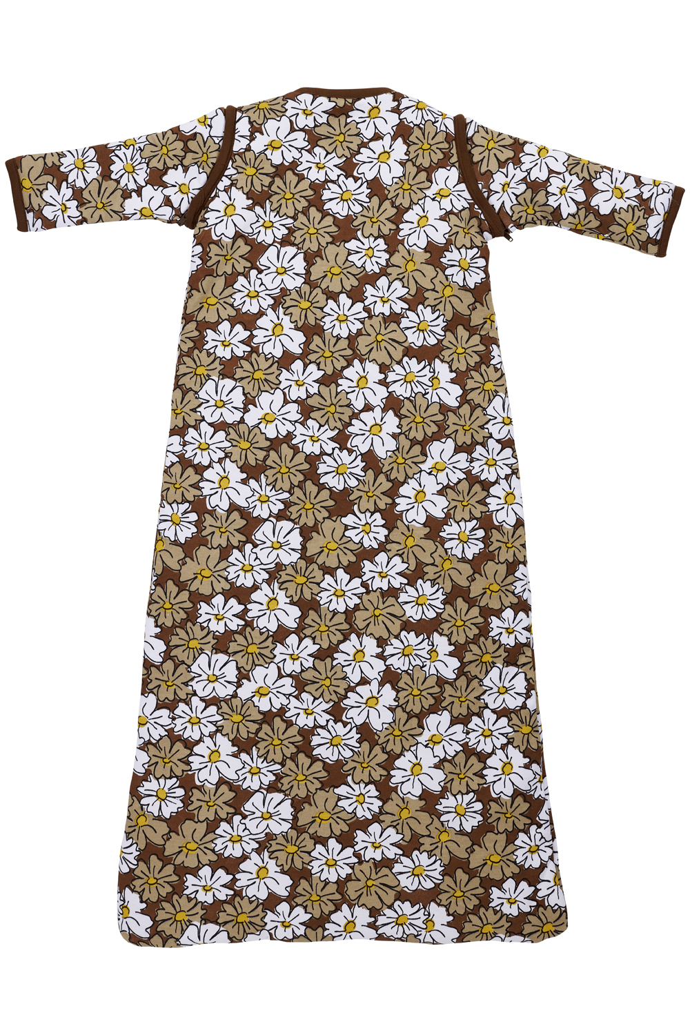 Baby slaapzak met afritsbare mouwen Vintage Flower - chocolate - 70cm